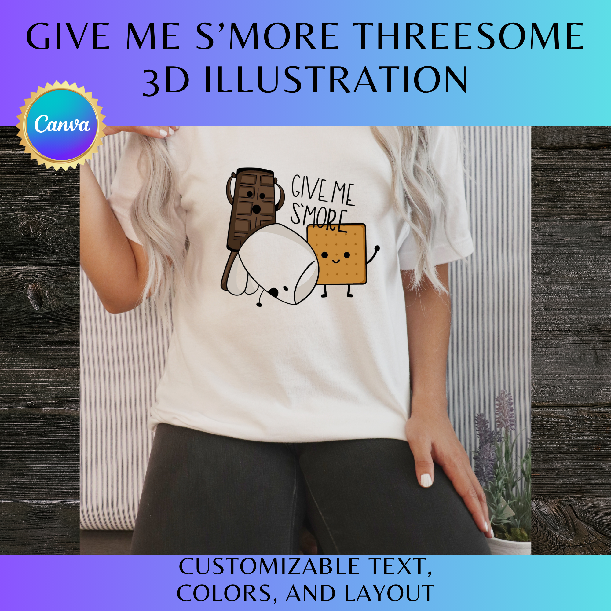 Give Me S’more Threesome 3D Illustration