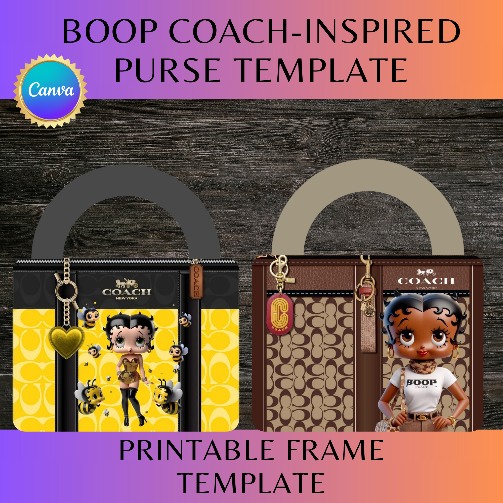 Boop Chic Purse Frame Template Set