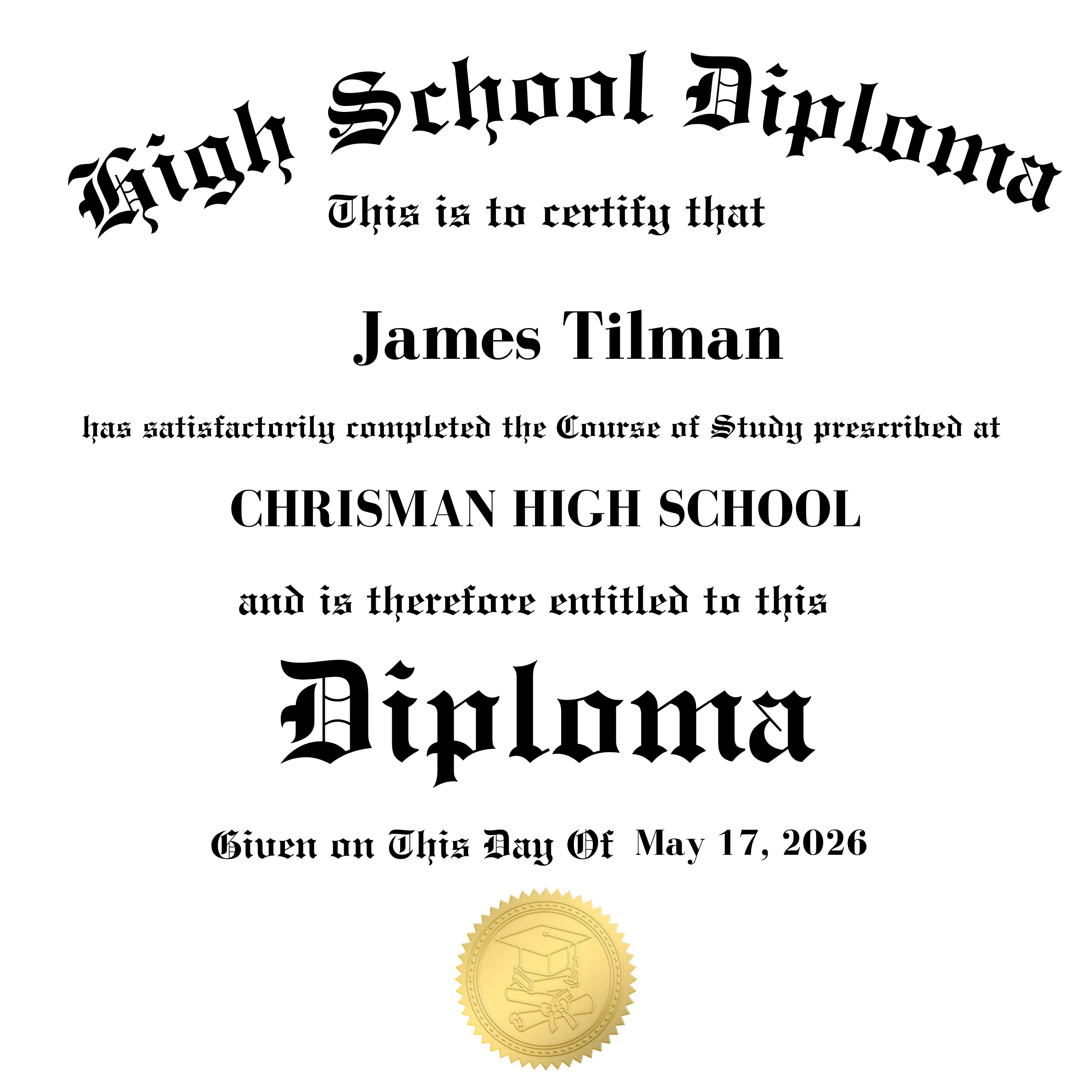Red Grad Pillow Diploma Template