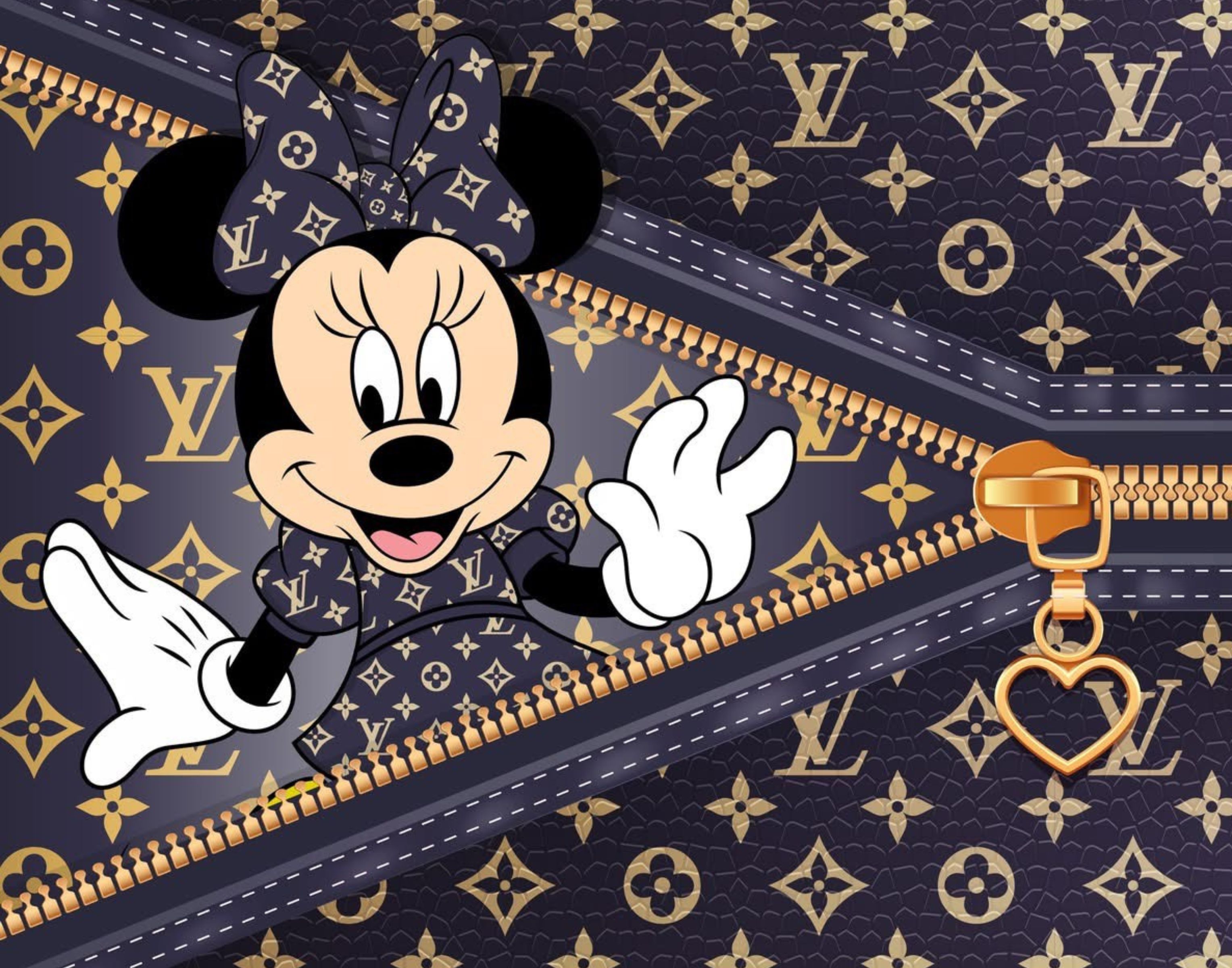 Mini Mouse x LV-Inspired Art Clip –  5 JPEG File
