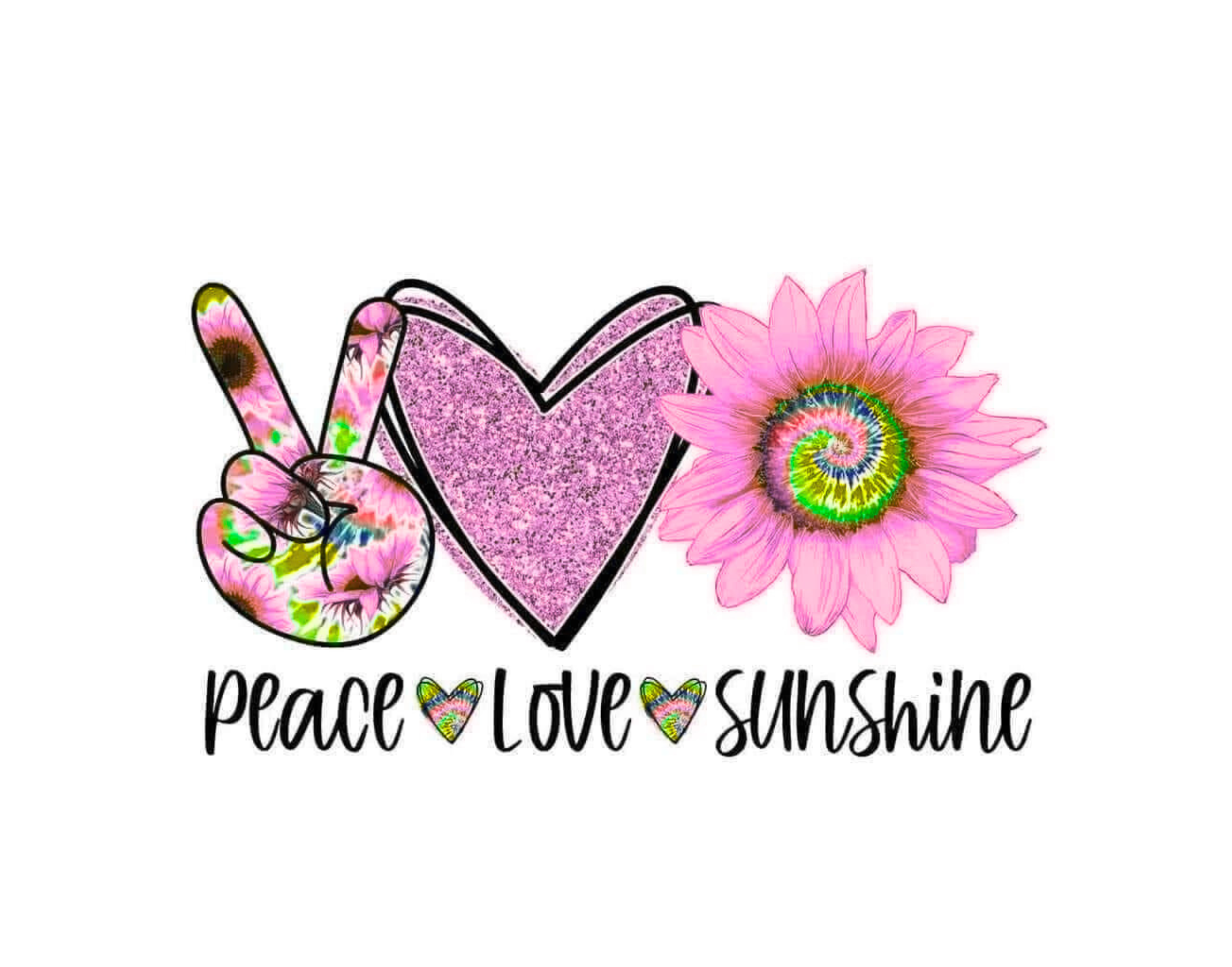 Peace Love Sunshine Heart – PNG File 