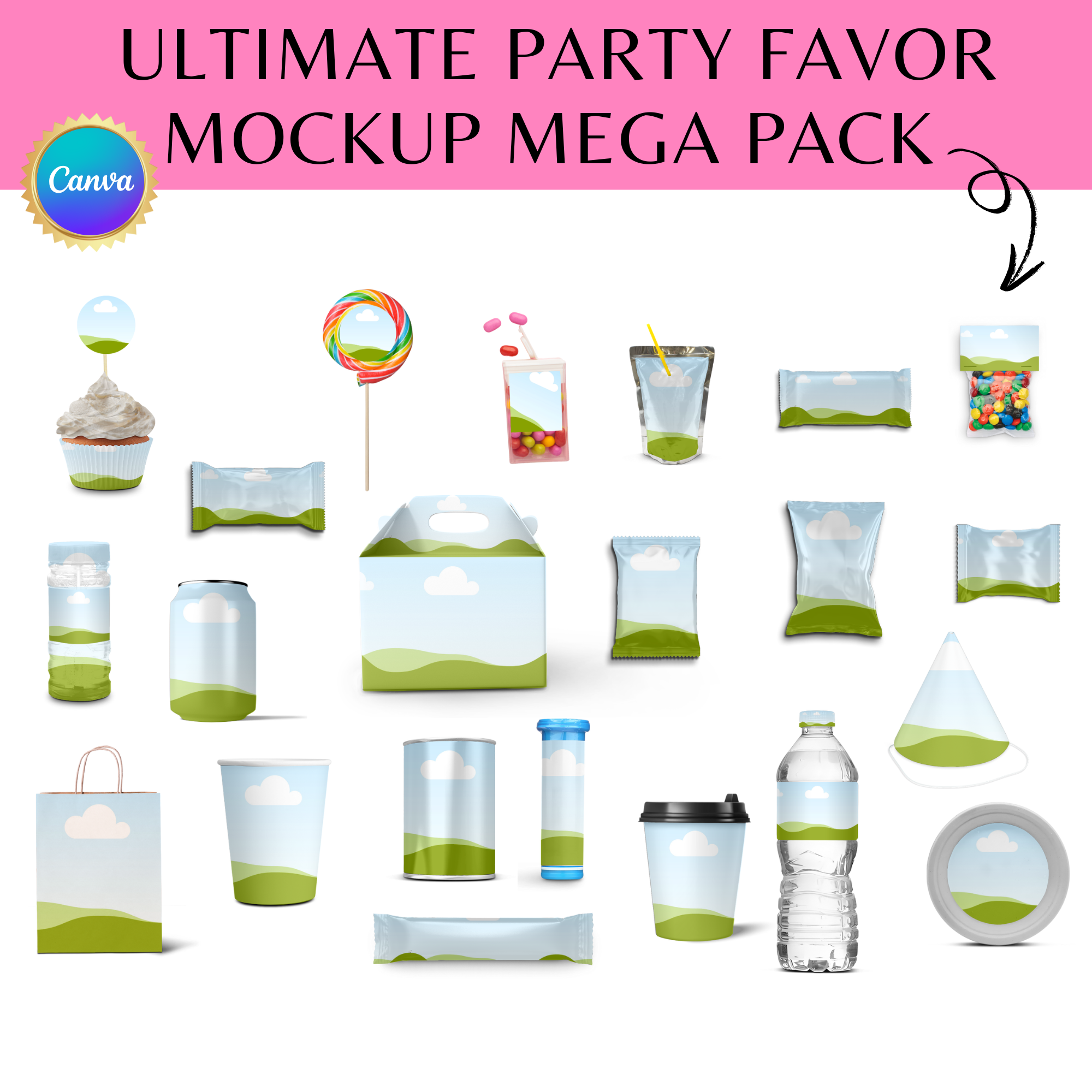  Ultimate Party Favor Mockup Mega Pack