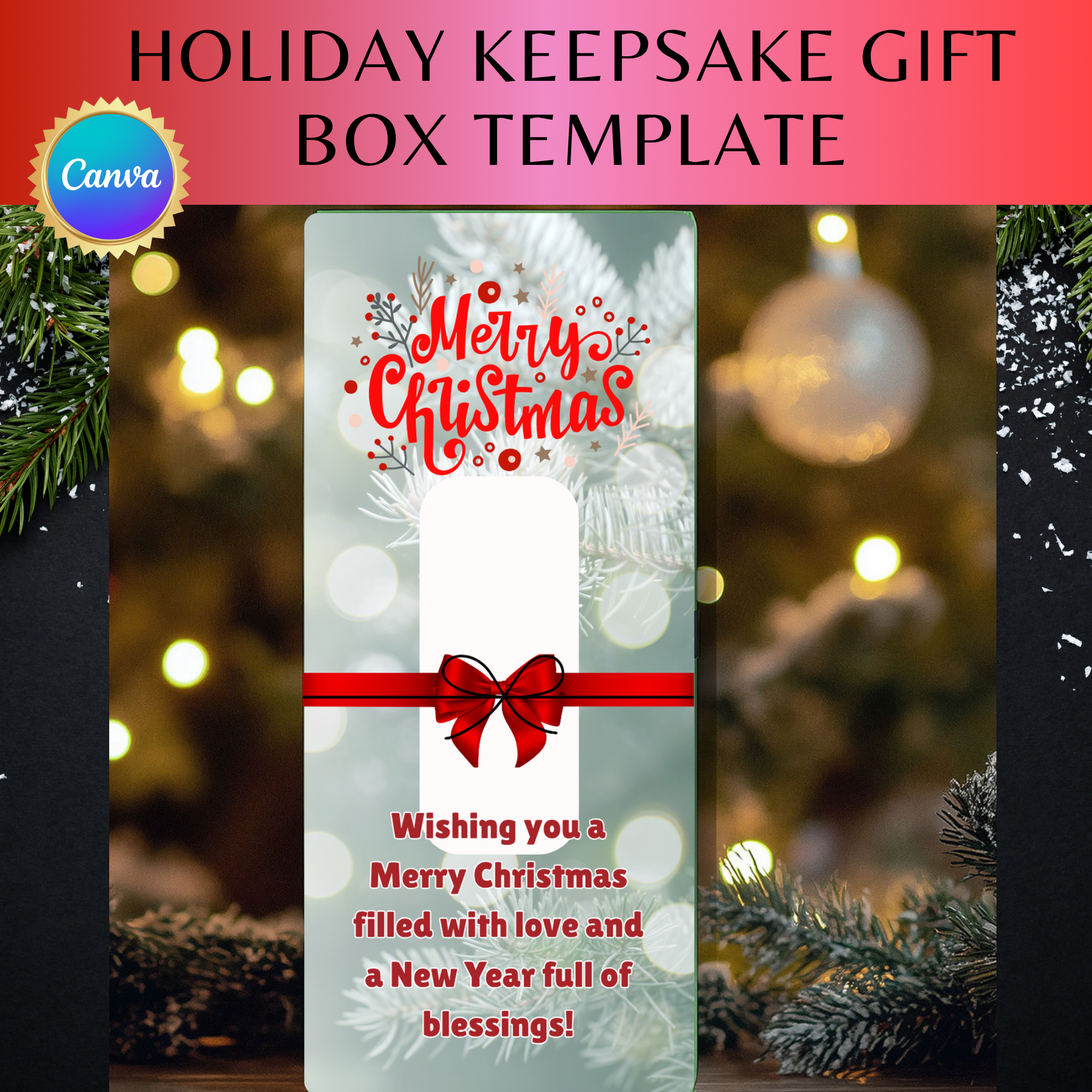 Holiday Keepsake Gift Box Template