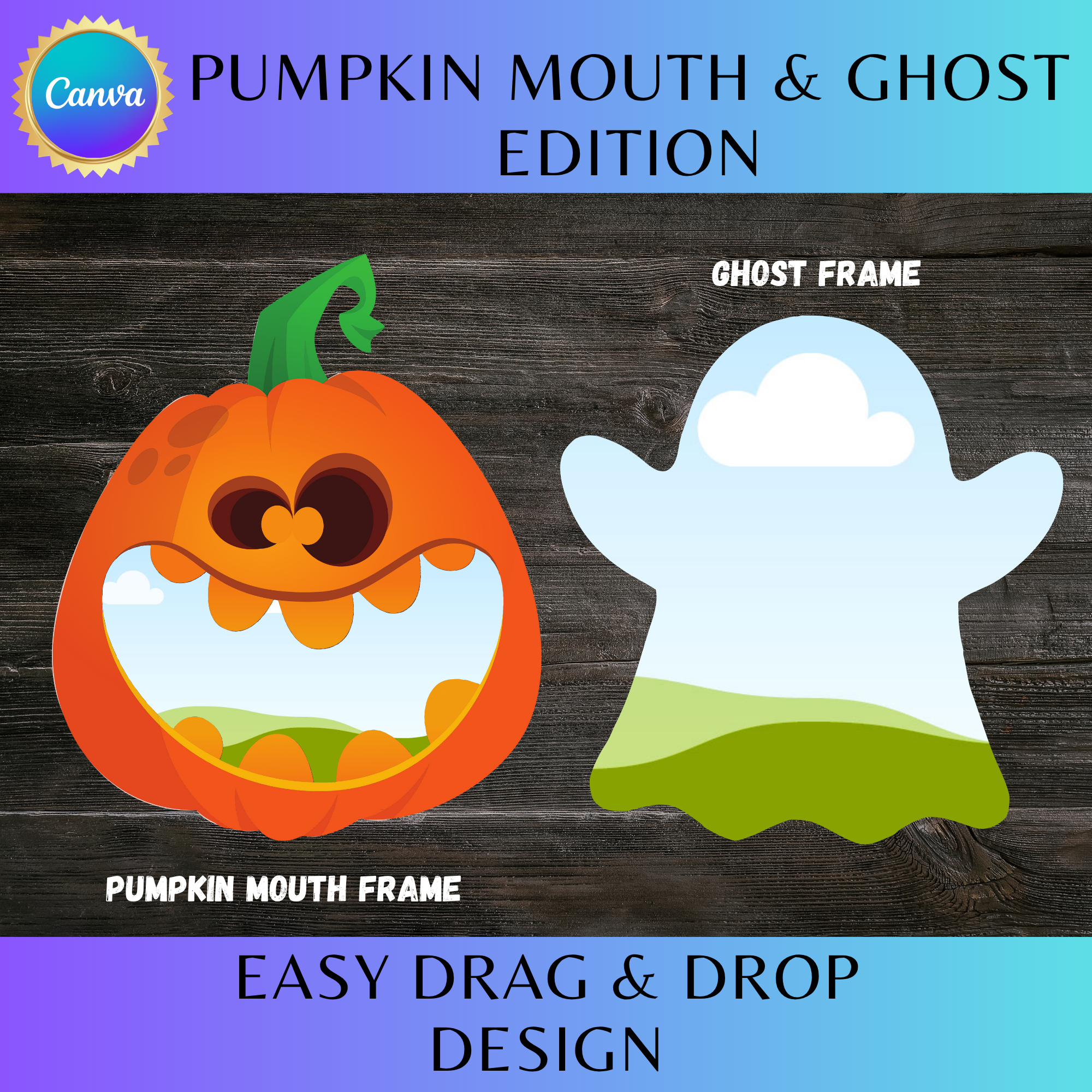 Spooky Smiles Frame | Pumpkin Mouth & Ghost Edition