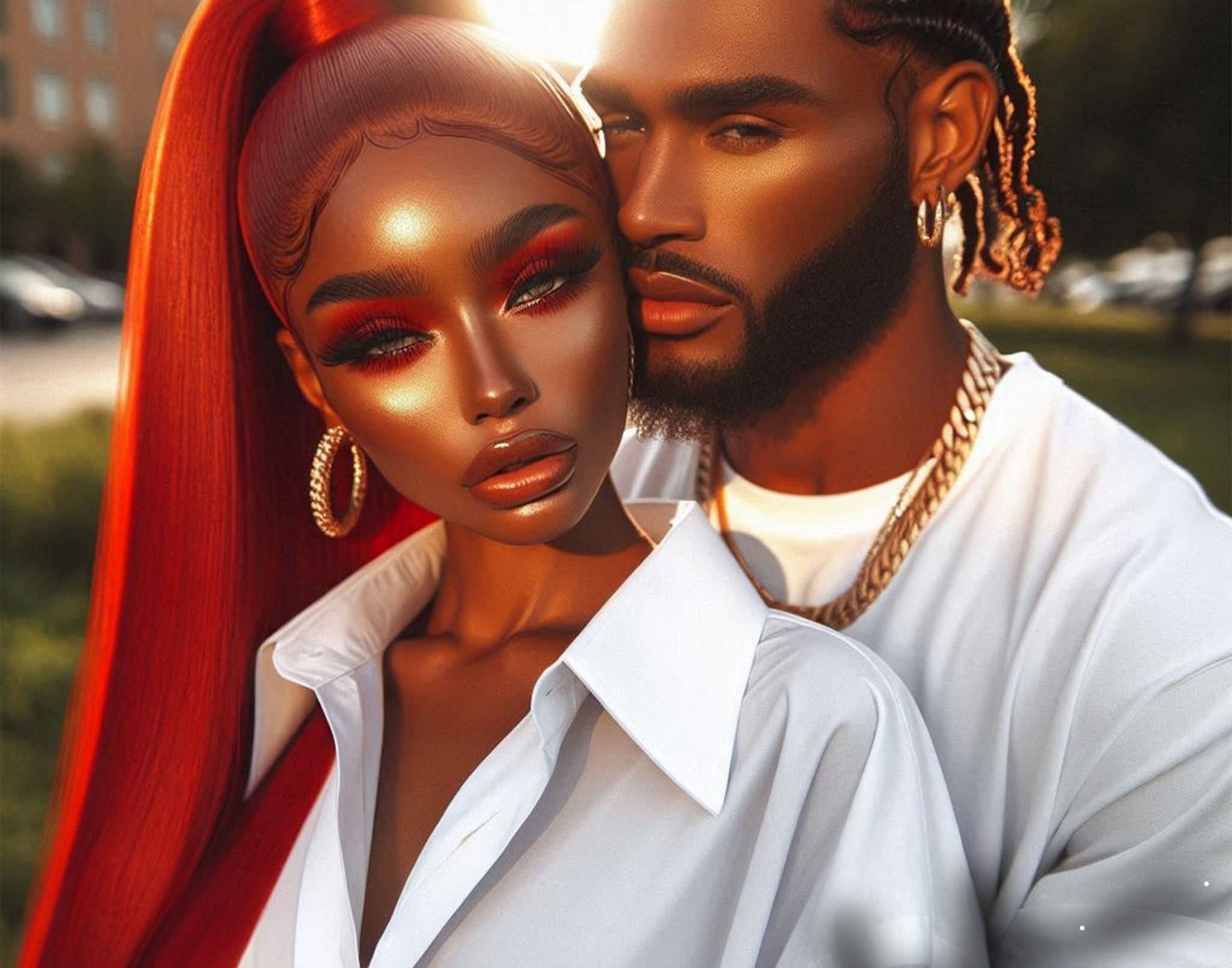 Black Love Art Clip – 3 JPG File