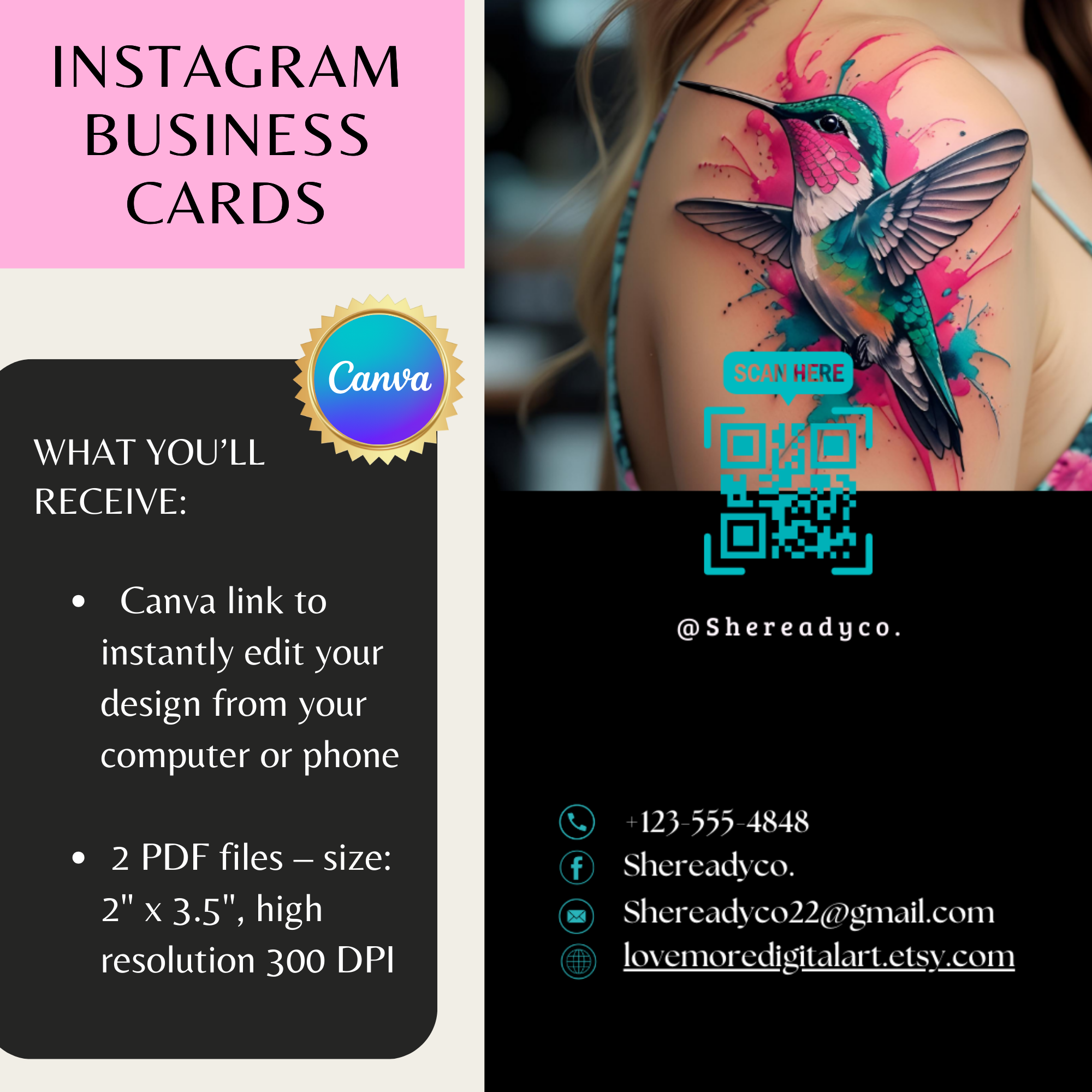 DIY Instagram Business Cards