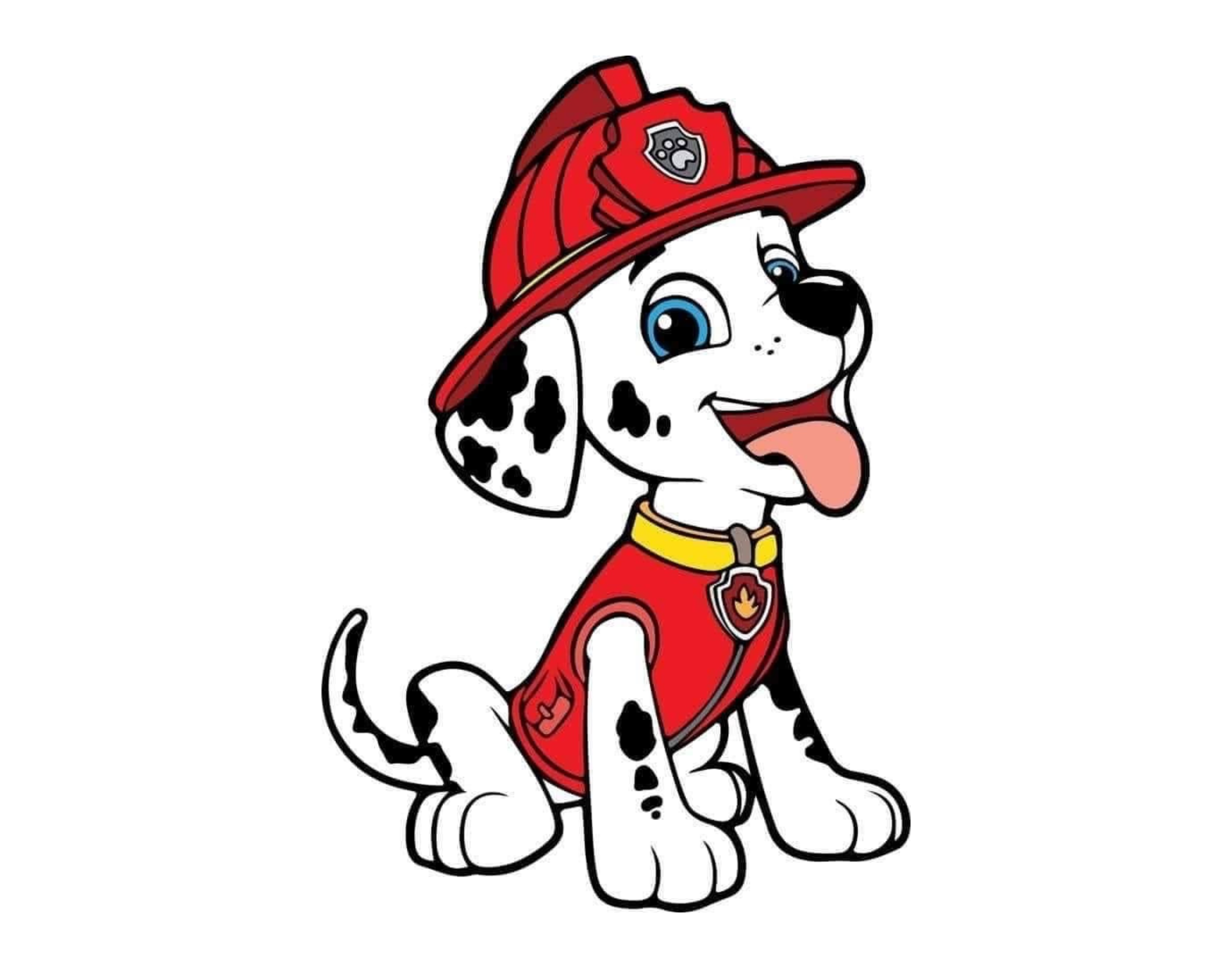 Dalmatian Puppy with Firefighter