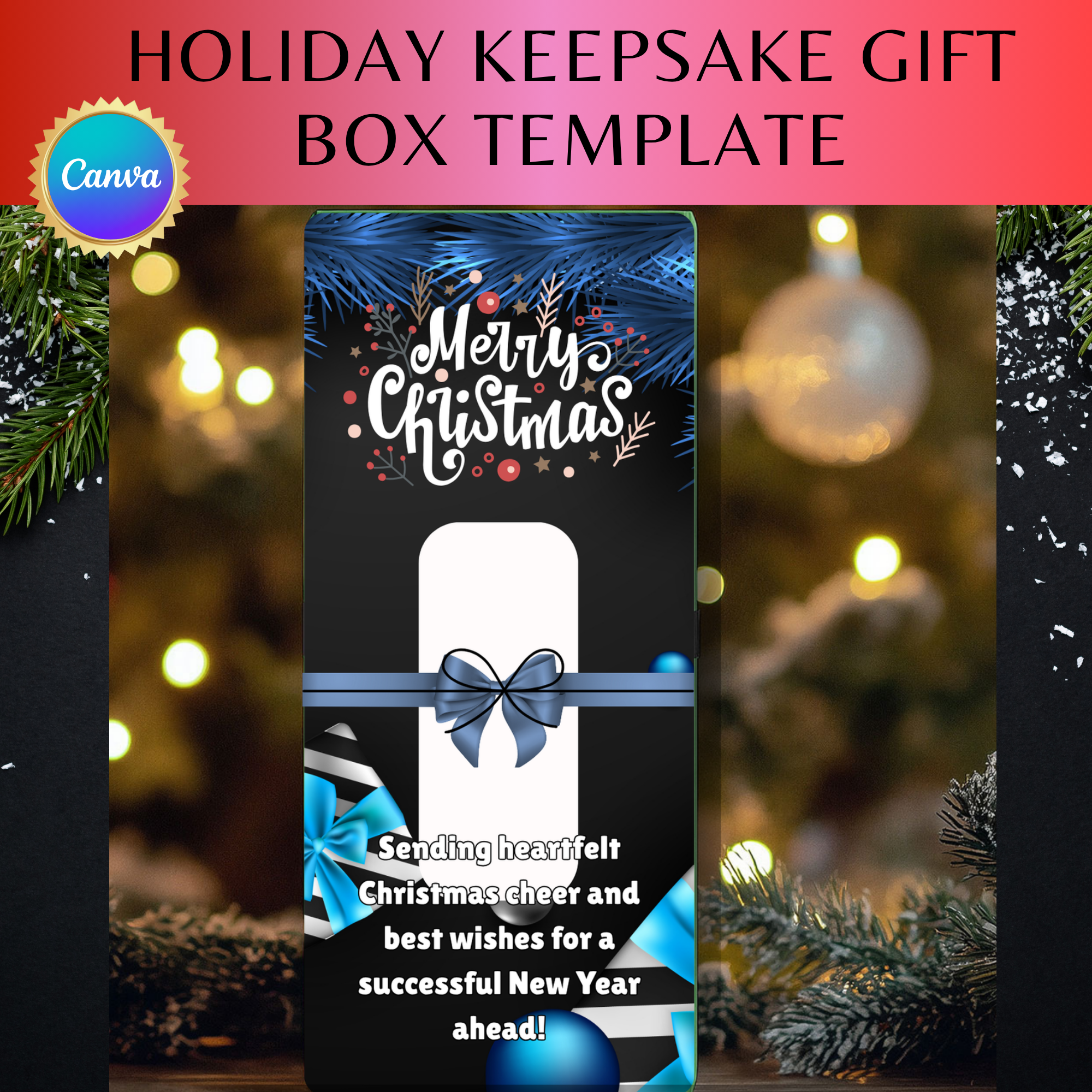 Holiday Keepsake Gift Box Template