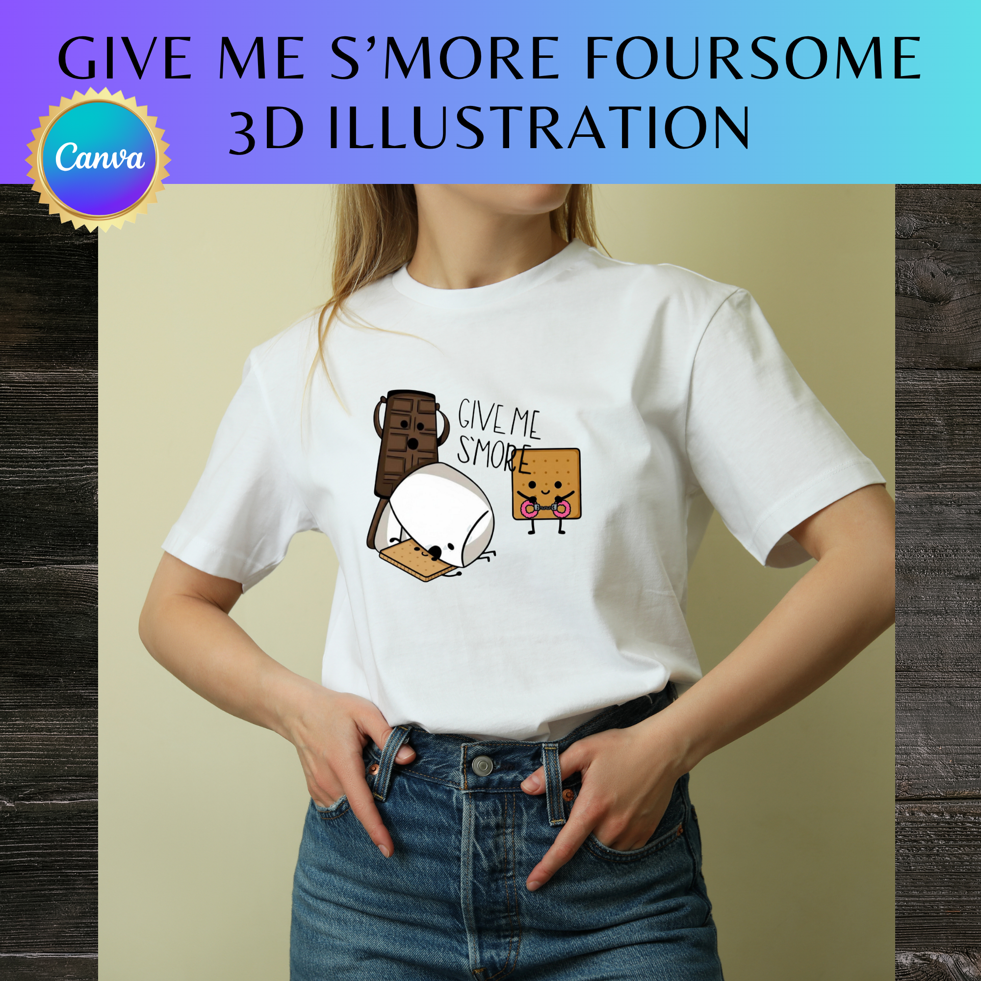  Give Me S’more Foursome  3D Illustration