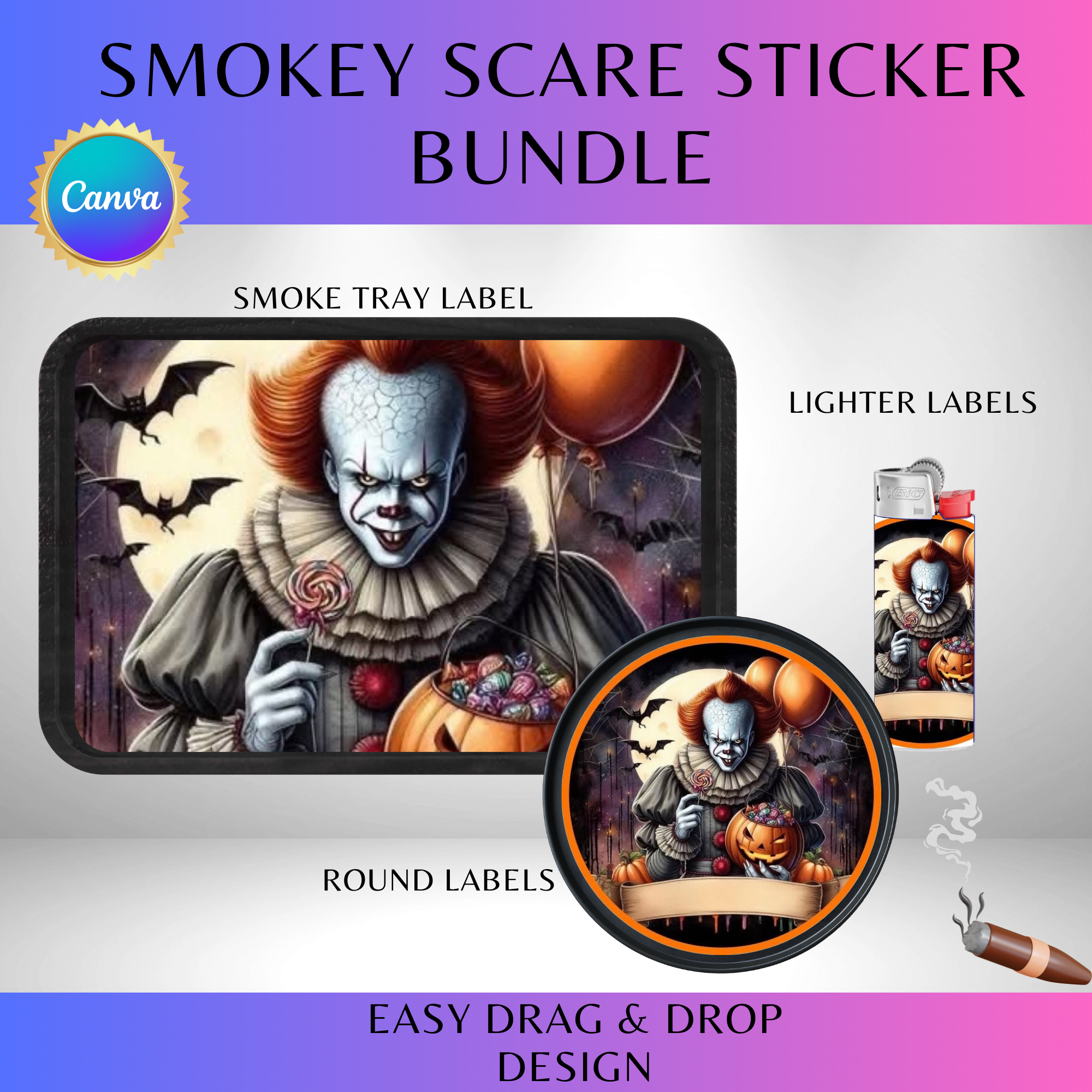 Smokey Scare Sticker Bundle