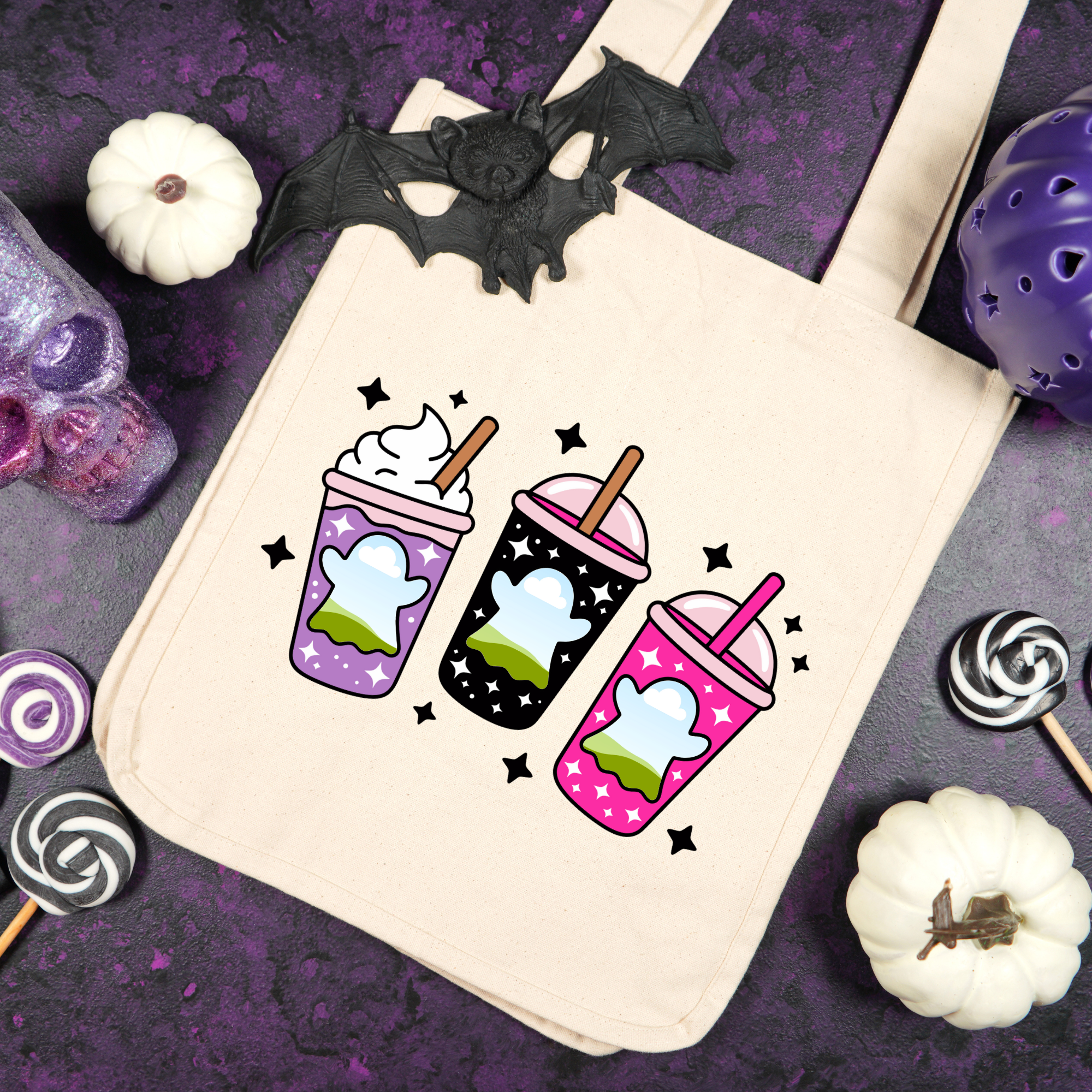 Halloween Ghost Cups Frame Template