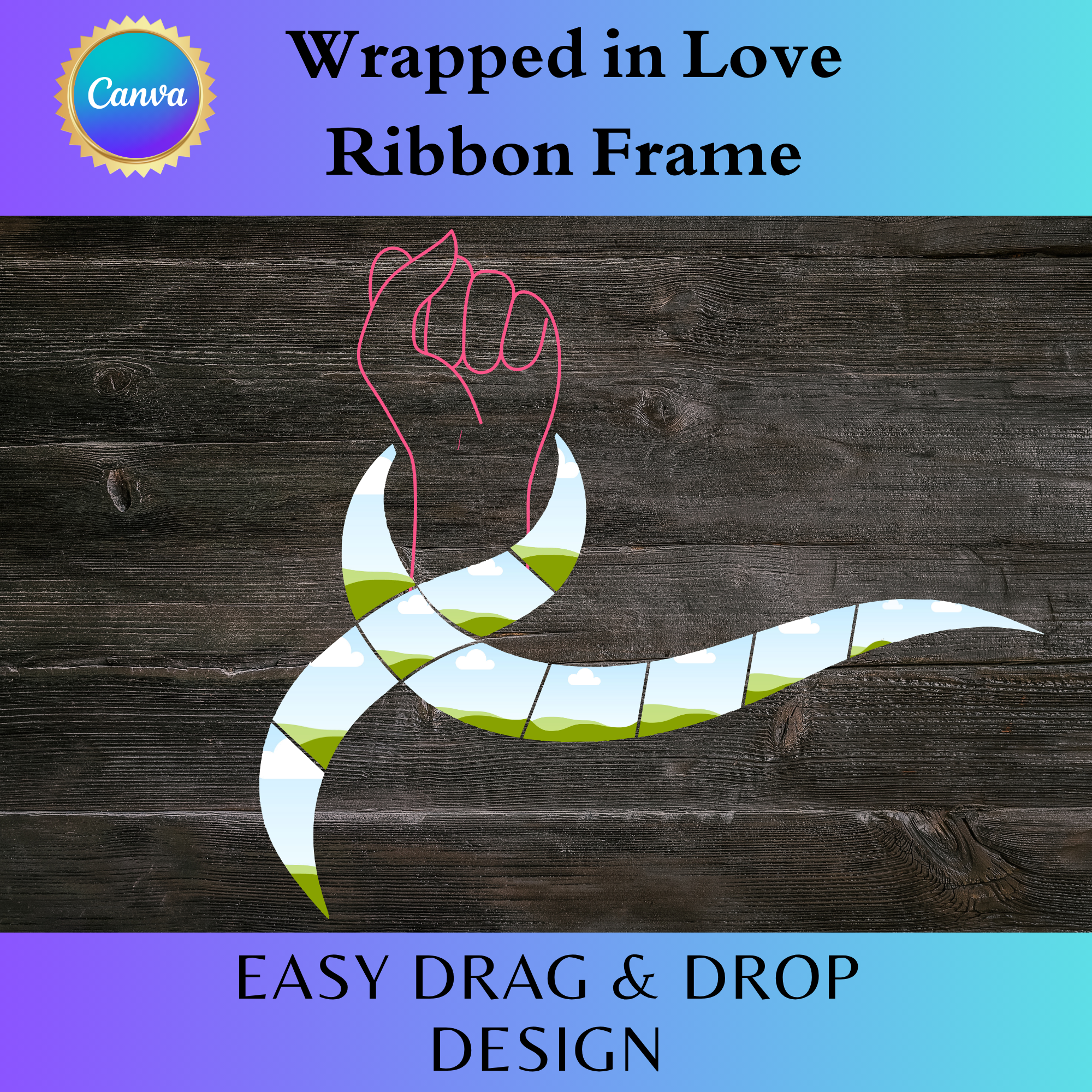 Wrapped in Love Ribbon Frame