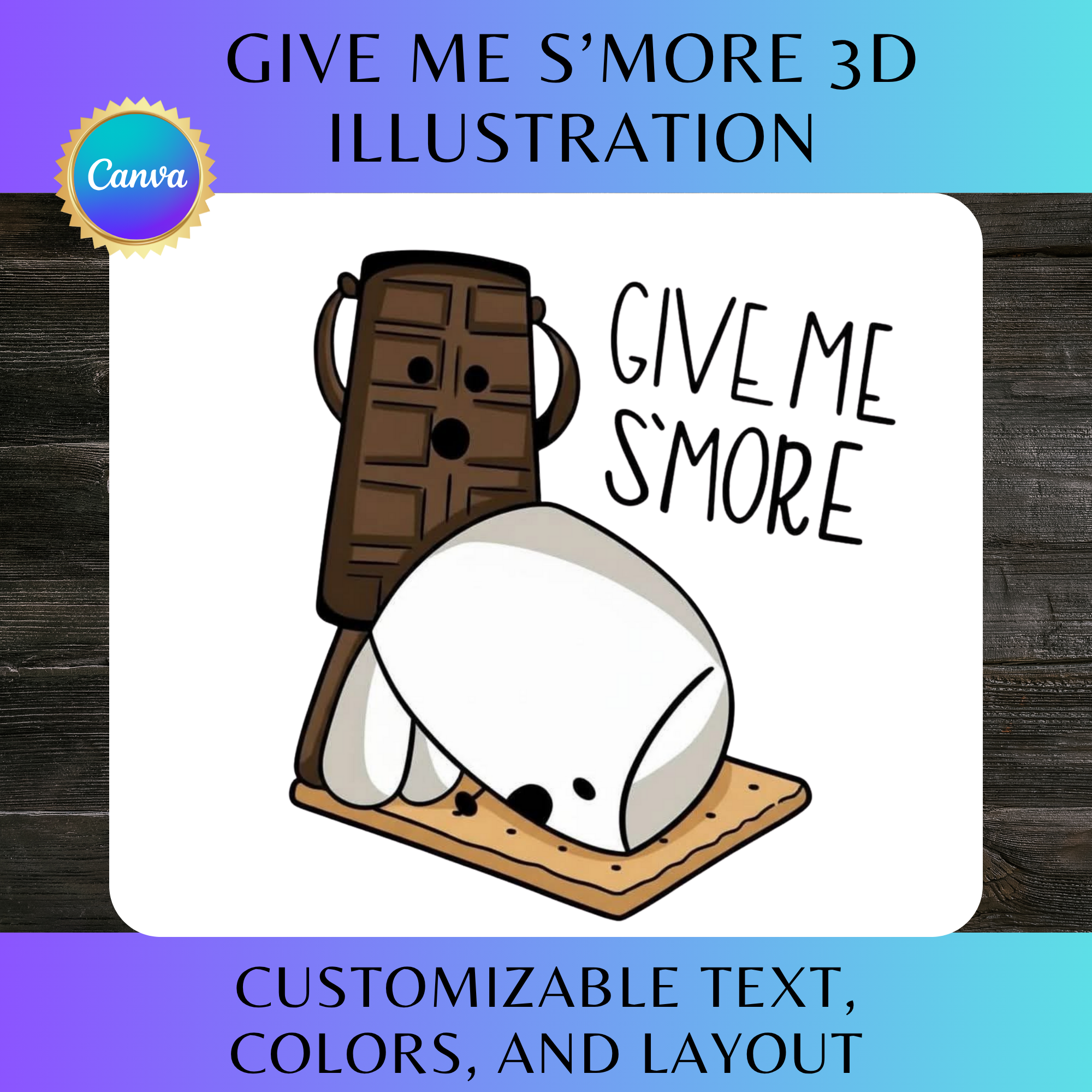 Give Me S’more 3D Illustration Clipart