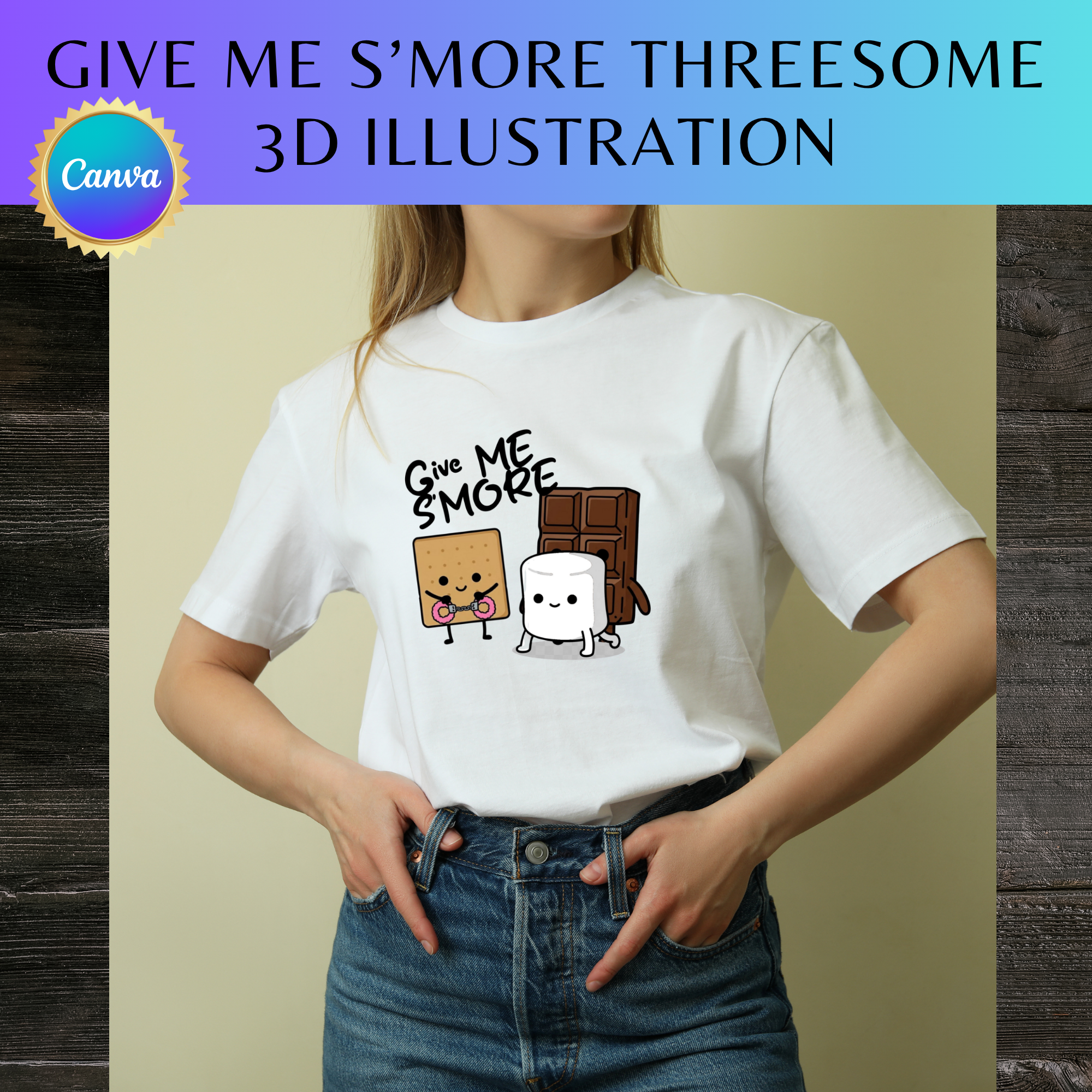 Give Me S’more Threesome 3D Illustration 