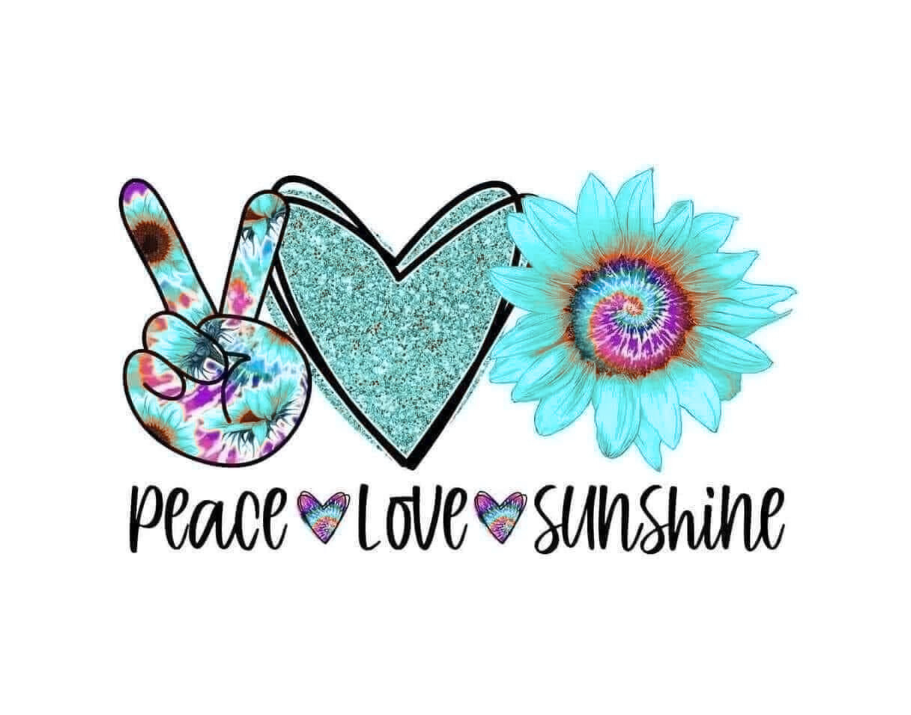Peace Love Sunshine Heart – PNG File 