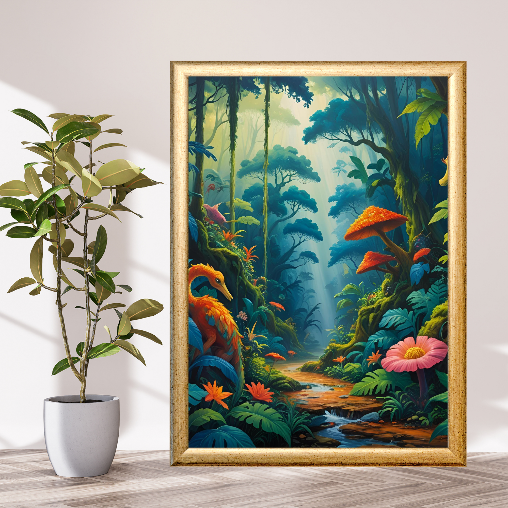 Futuristic Rainforest Wall Art 