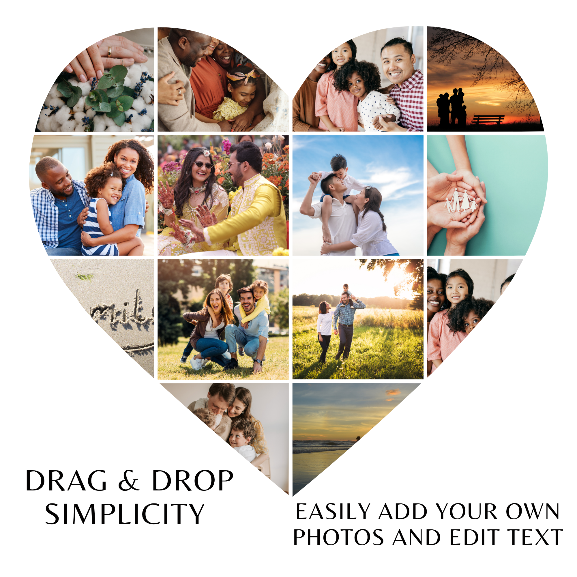 Love Photo Collage Frame – Editable Canva Template