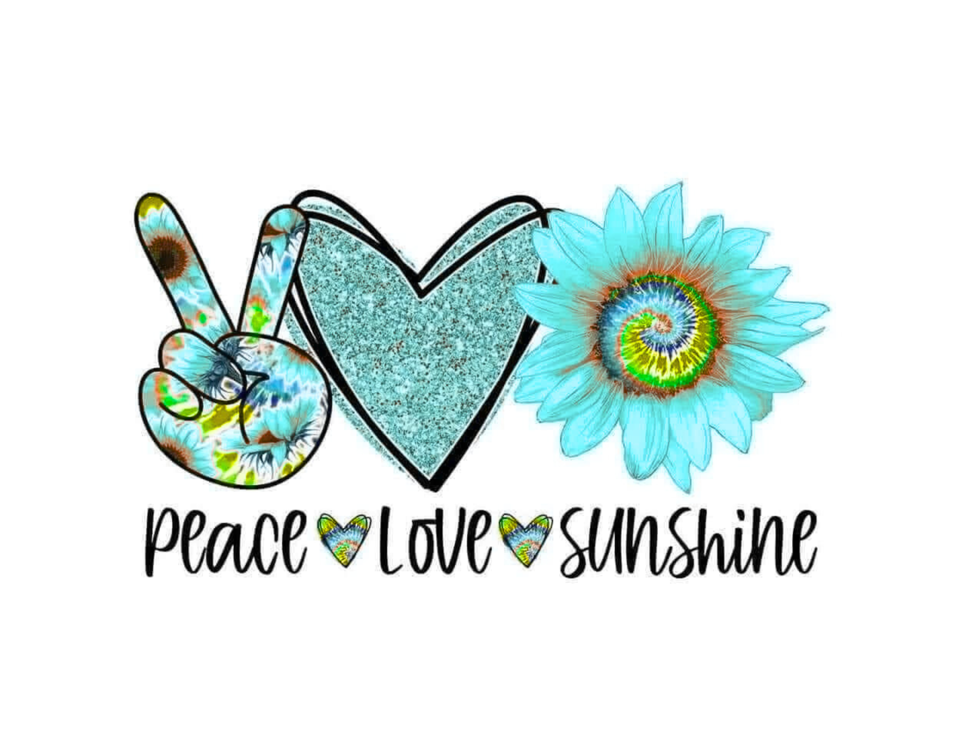 Peace Love Sunshine Heart – PNG File 