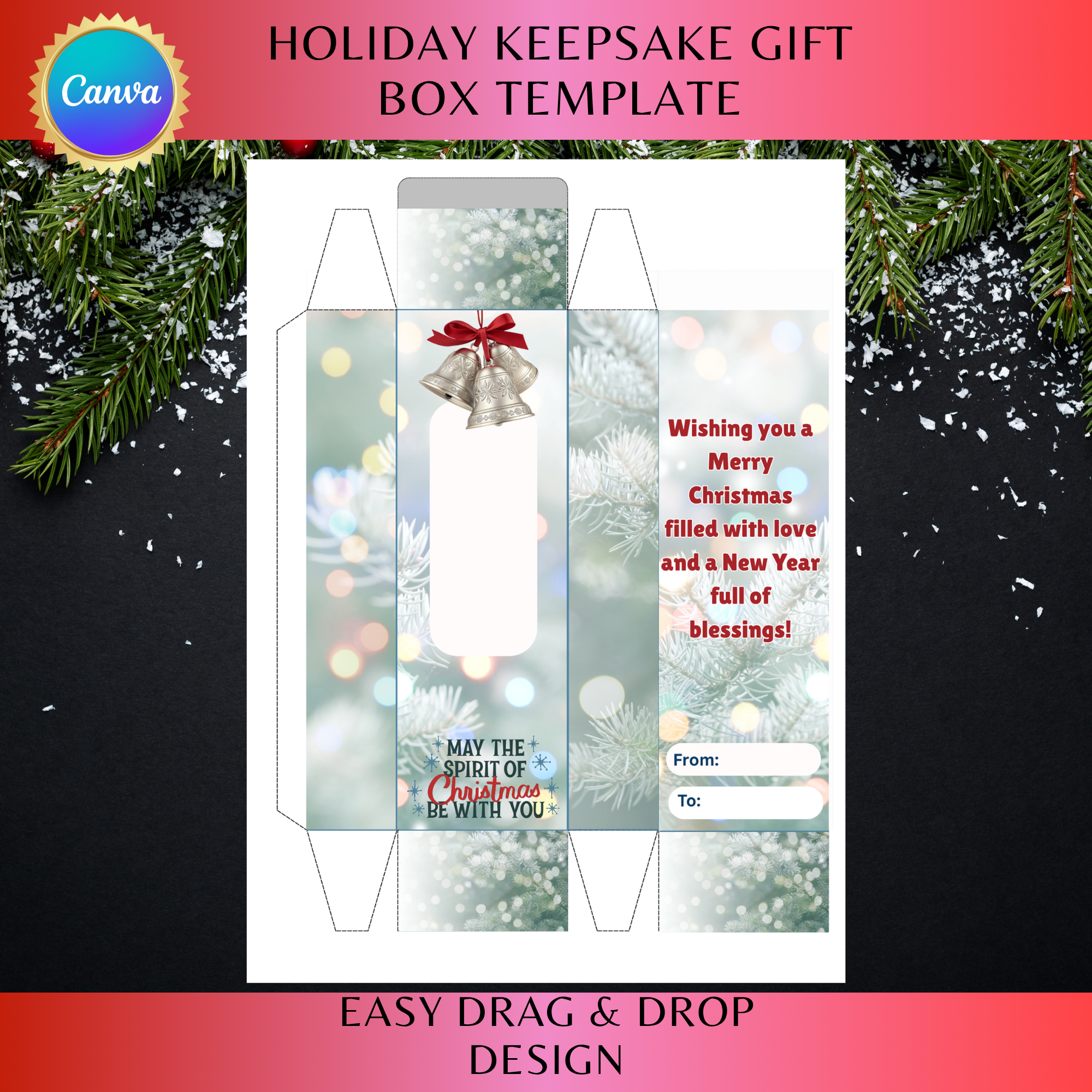 Holiday Keepsake Gift Box Template