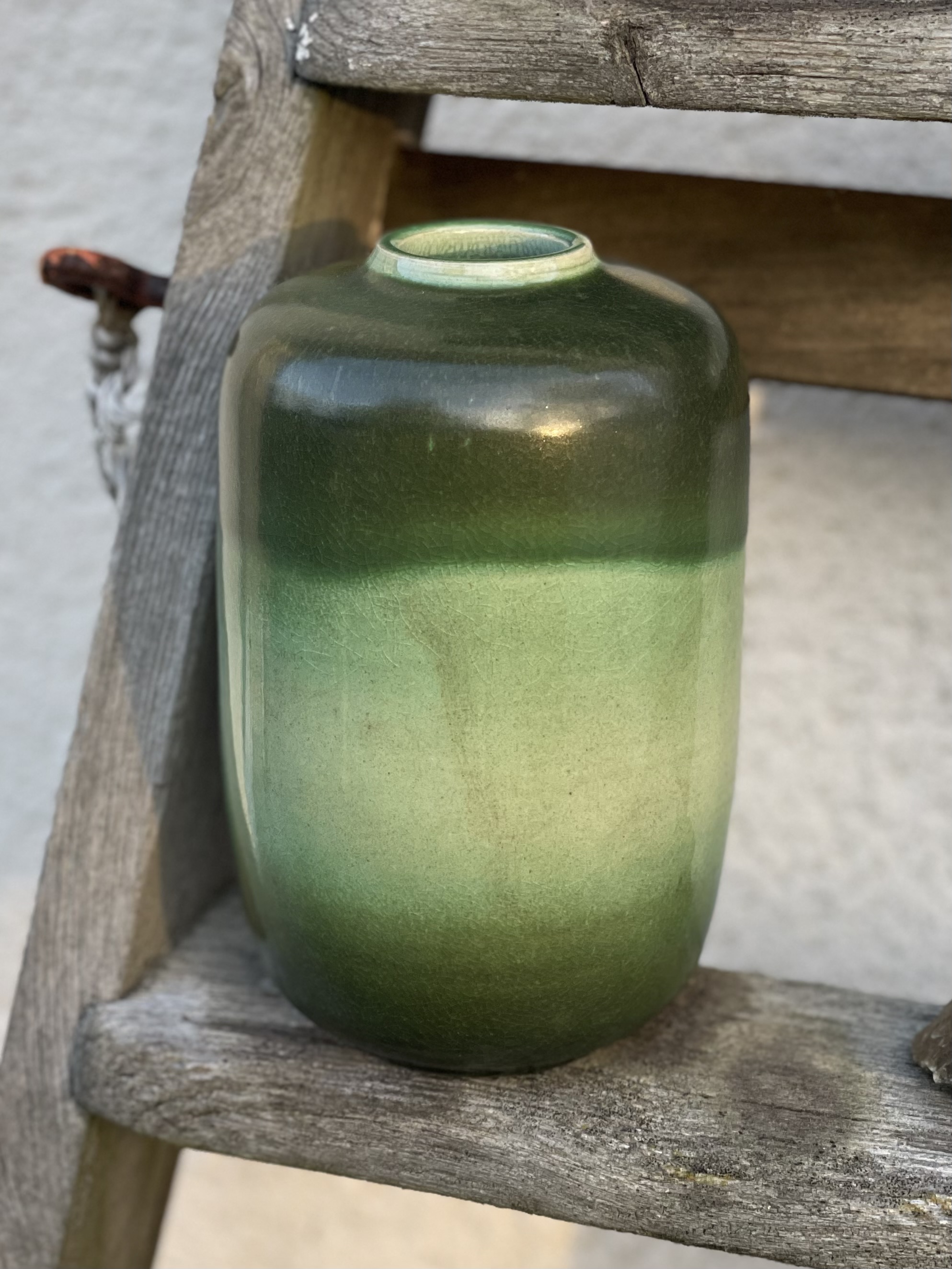 Vase vert mousse