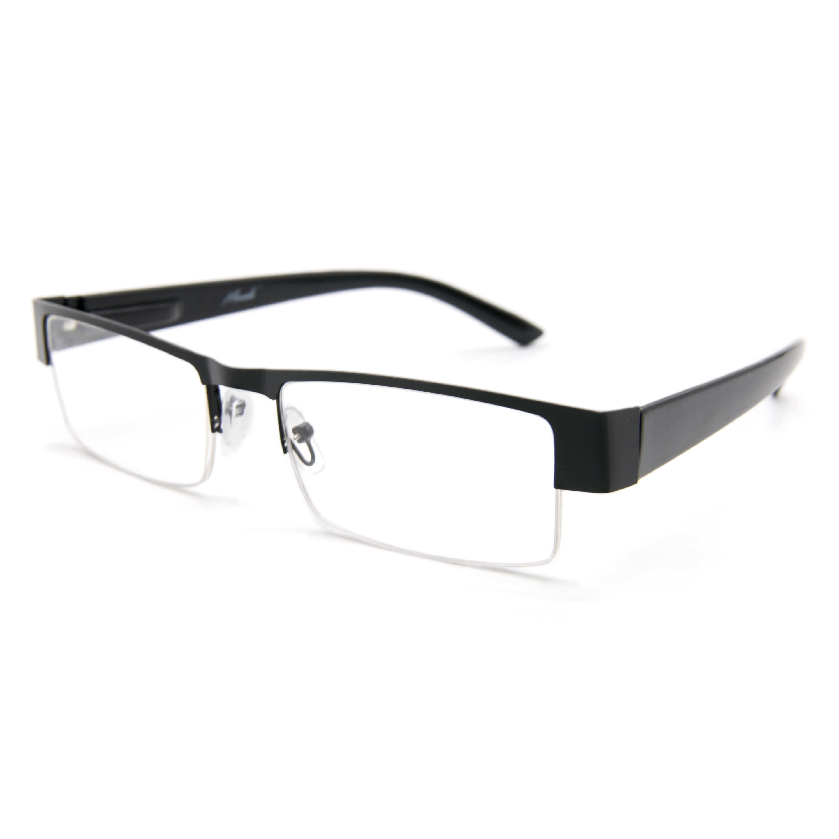 Black Pink White Rimless Eyeglasses