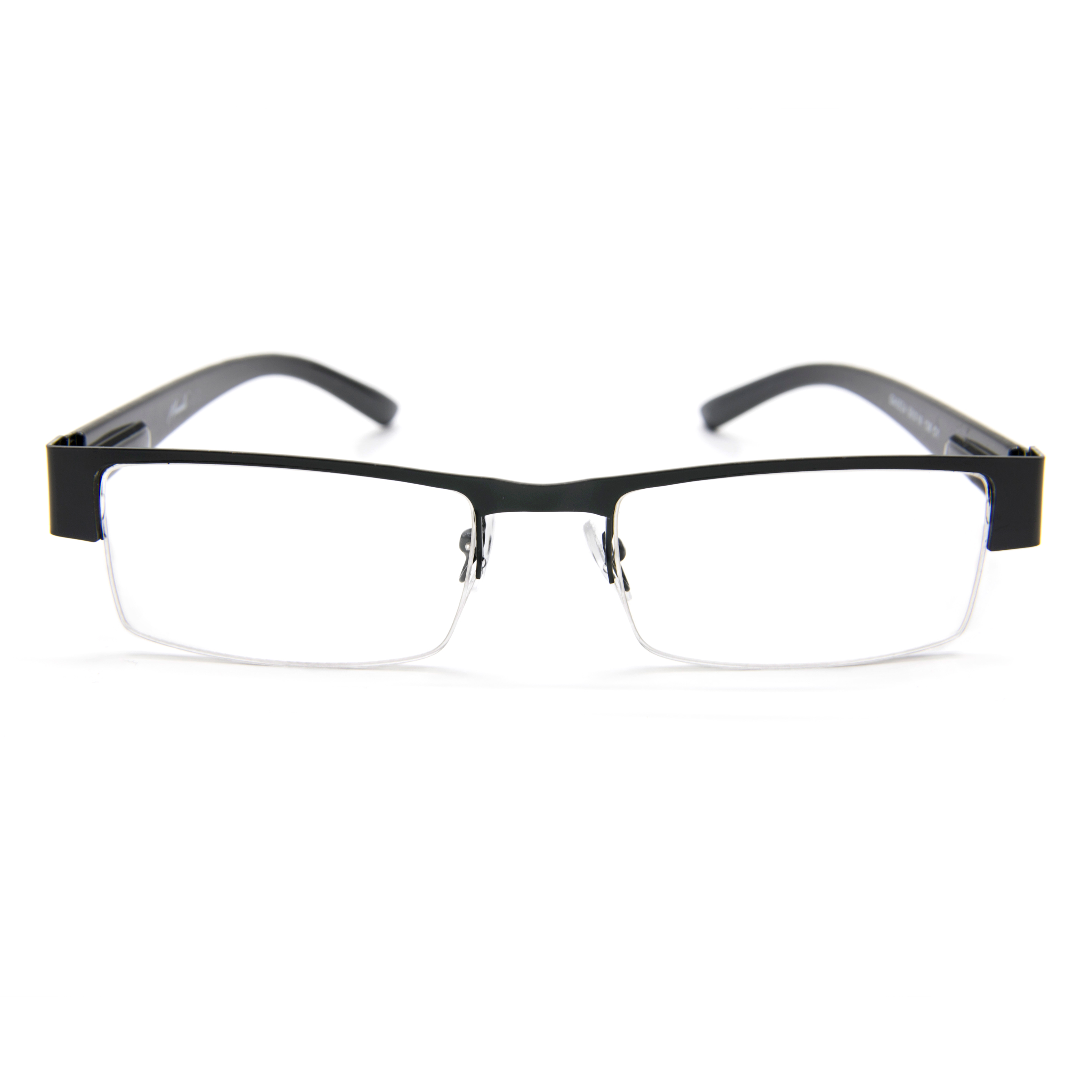 Black Pink White Rimless Eyeglasses