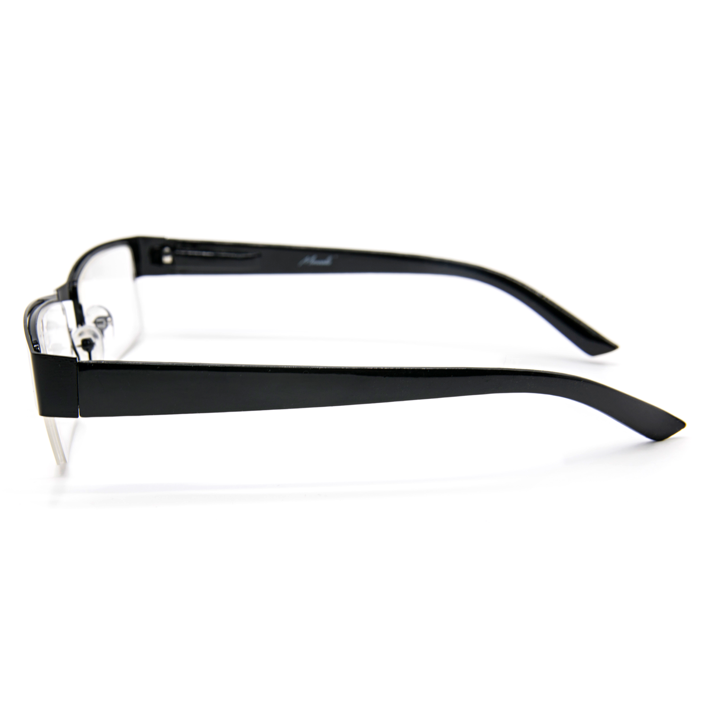 Black Pink White Rimless Eyeglasses