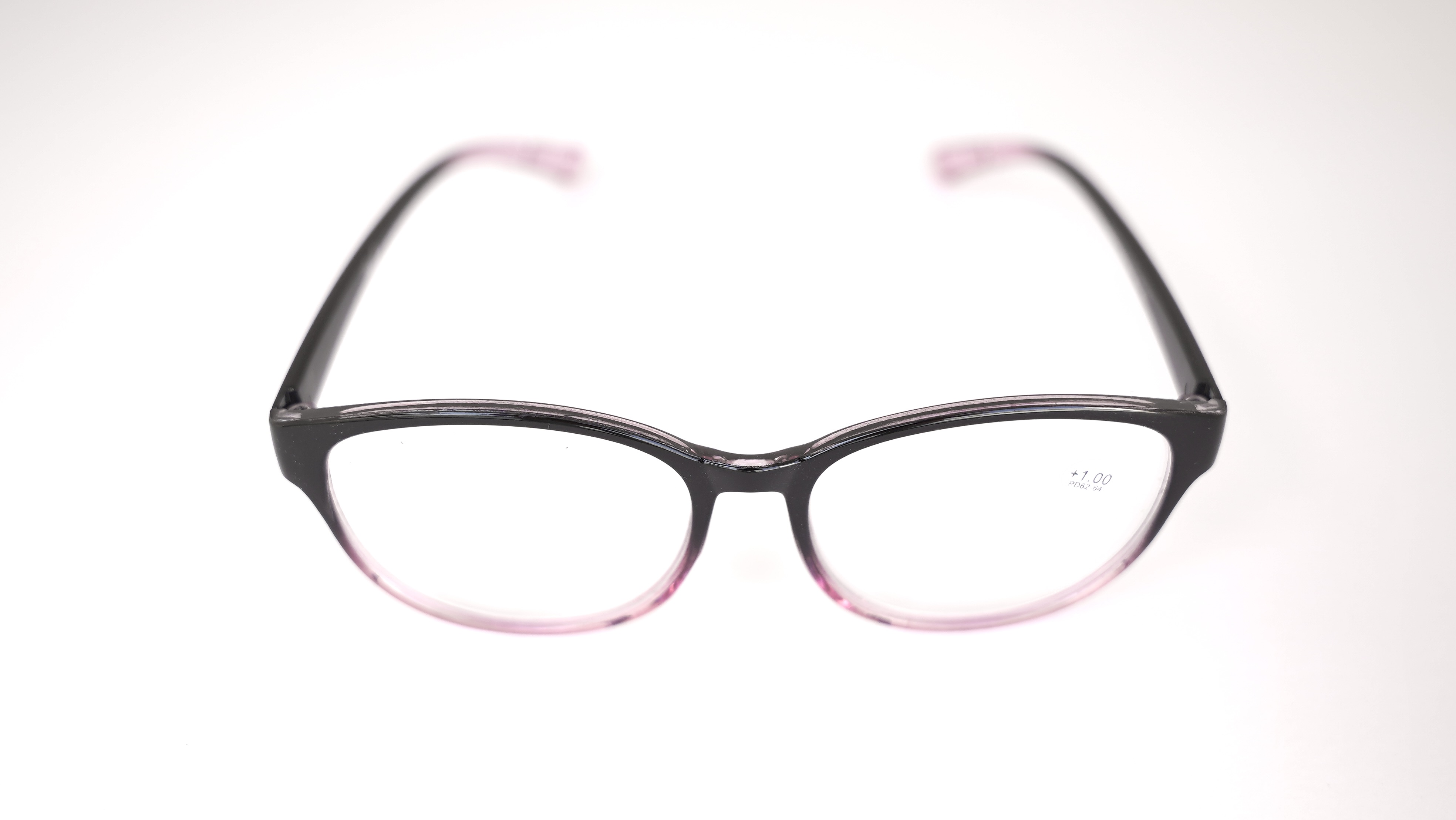 Black-pink black-blue reading glasses