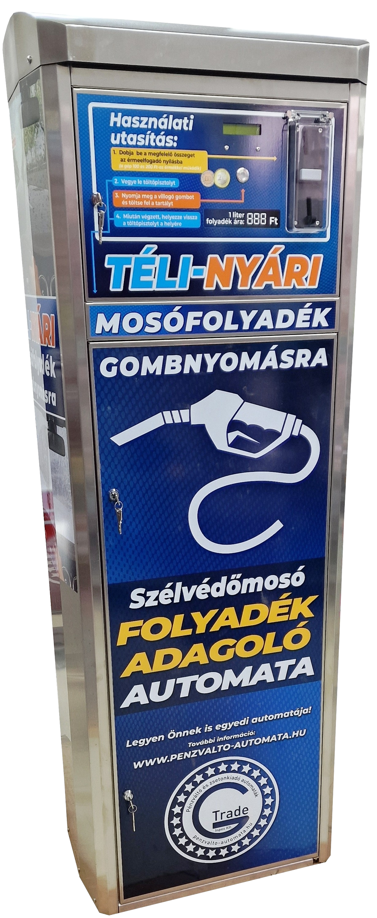 GTRD LQDP v.2 szélvédőmosó folyadék adagoló automata 100literes belső tartállyal szerelve