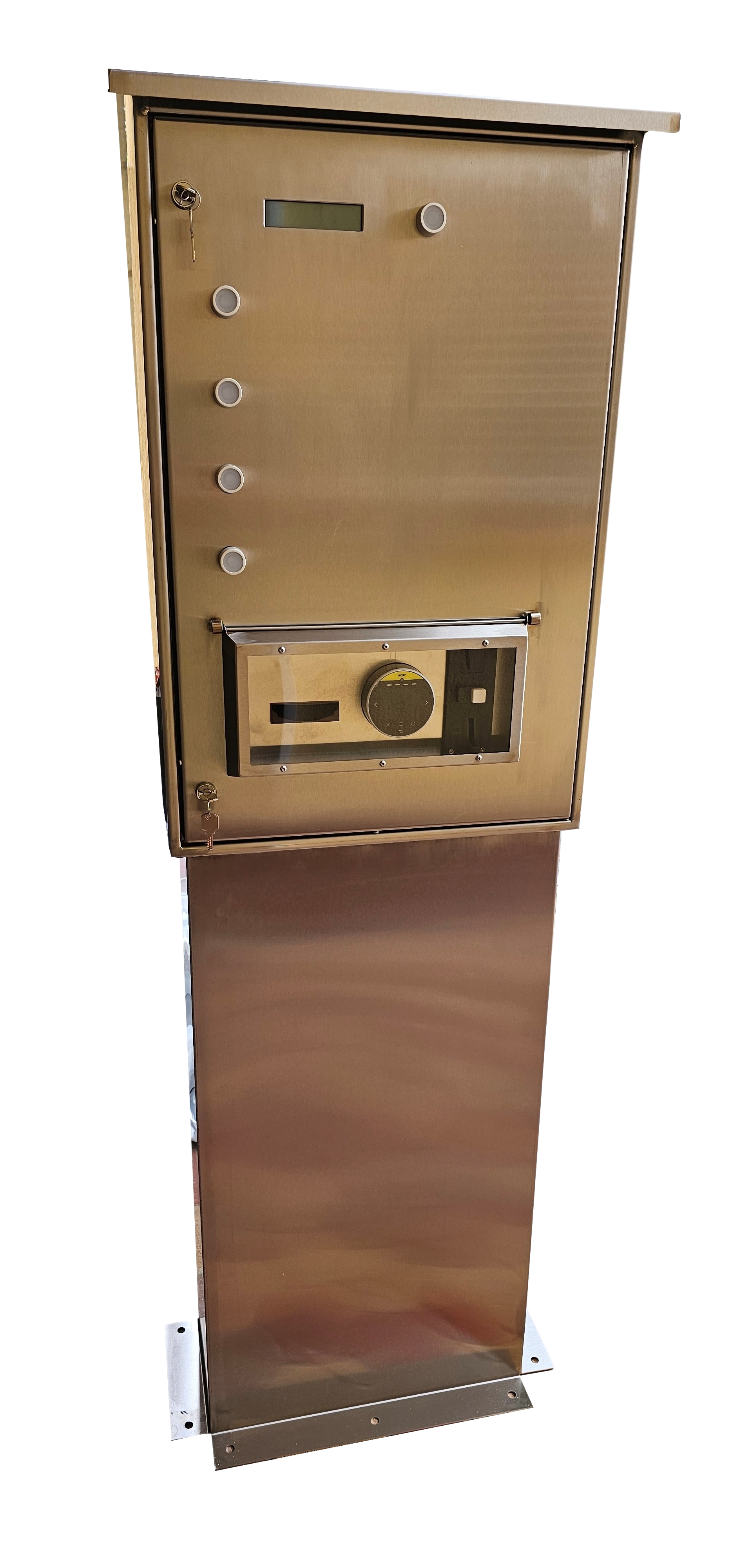 Autómosó vezérlőszekrény bankkártya terminállal,érmevizsgálóval és bankjegyelfogadóval szerelve