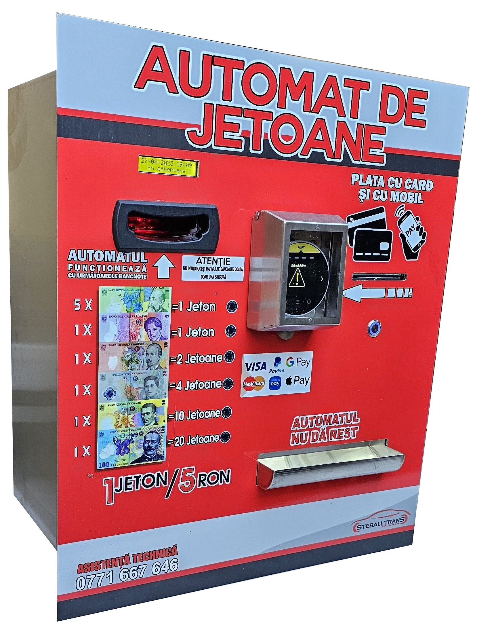 NTC-B6000 RONAP 1 fajta érmét kezelő készülék,hőnyomtatóval és bankkártya terminállal ellátva