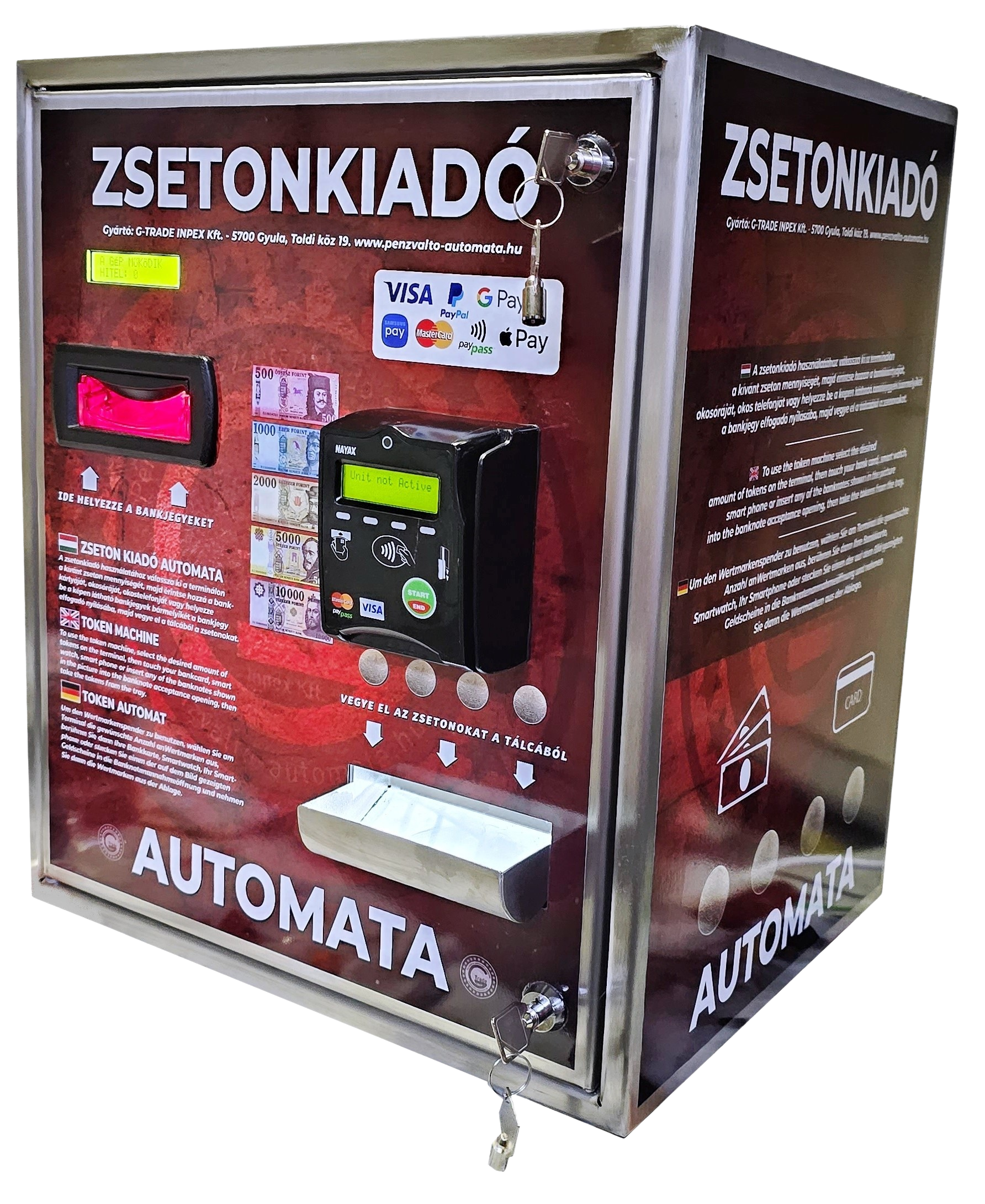 NTC-1200ZSNY 1 fajta érmét kezelő készülék