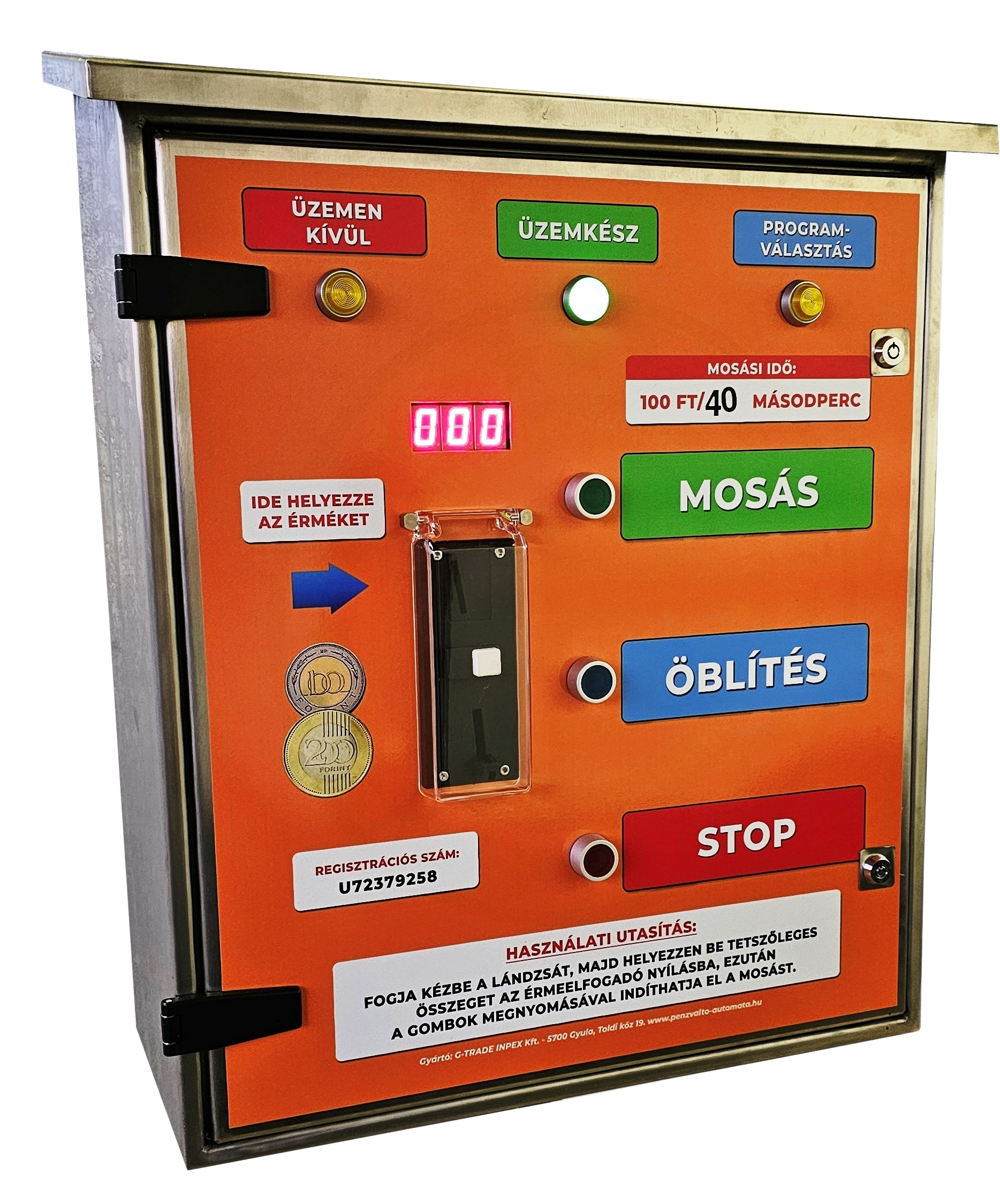 Autómosó vezérlő szekrény UWT