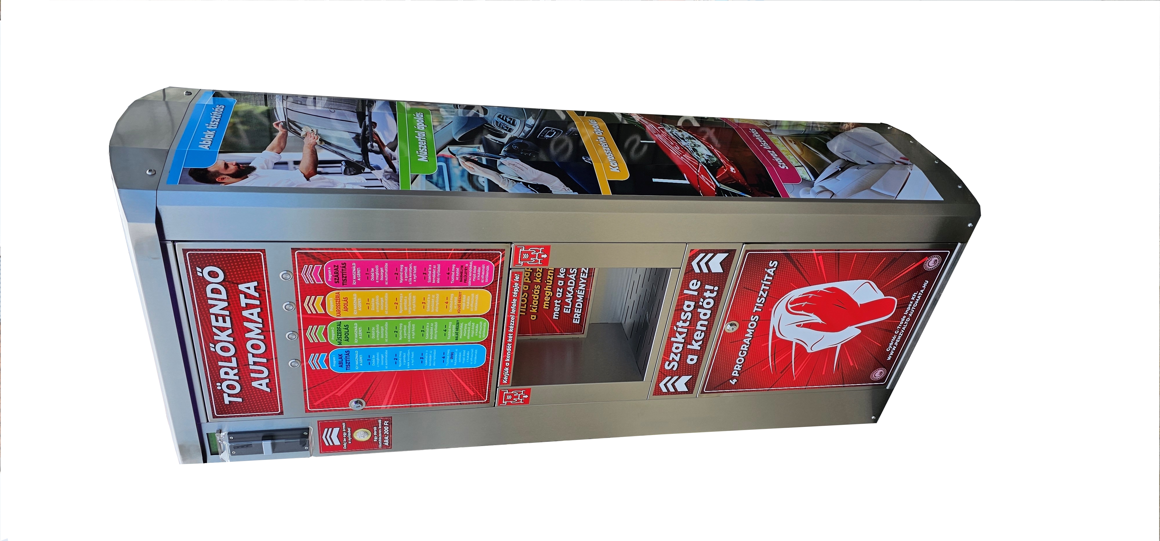 4 programos törlőkendő automata