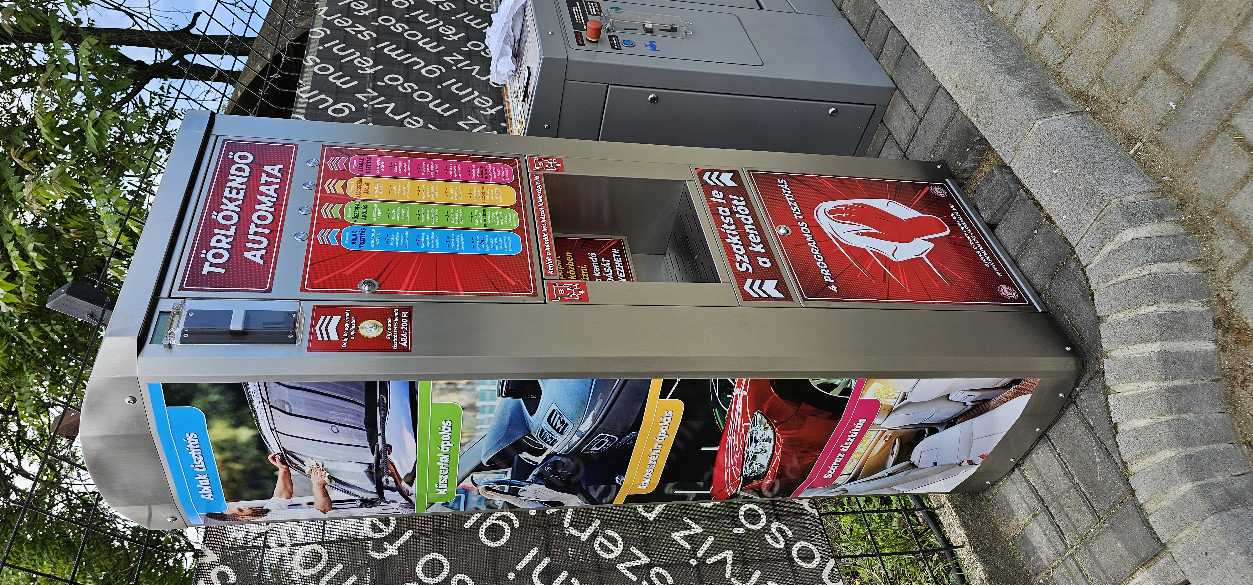 4 programos törlőkendő automata