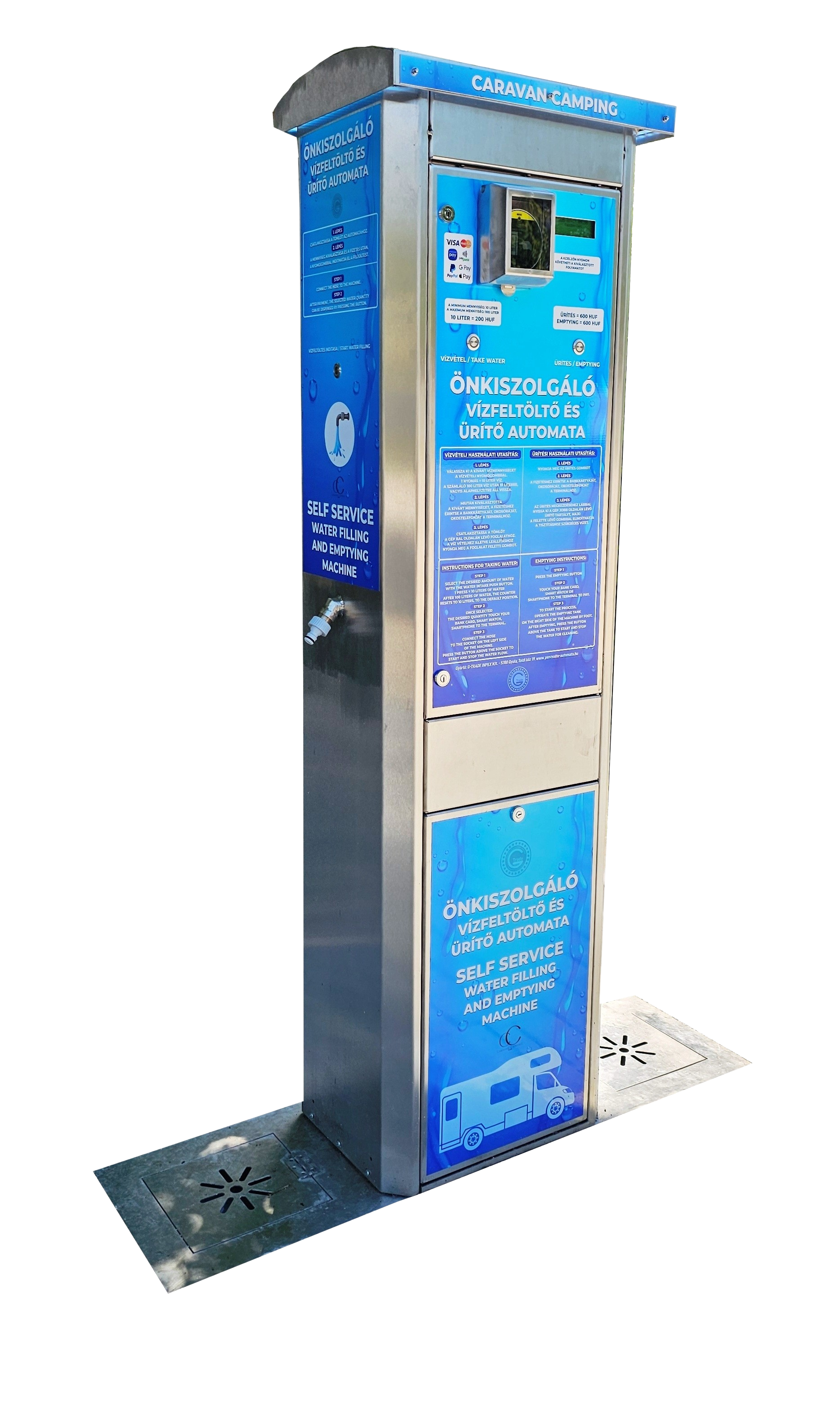 Vízfeltöltő és WC-tartály ürítő automata GTRD-WUES