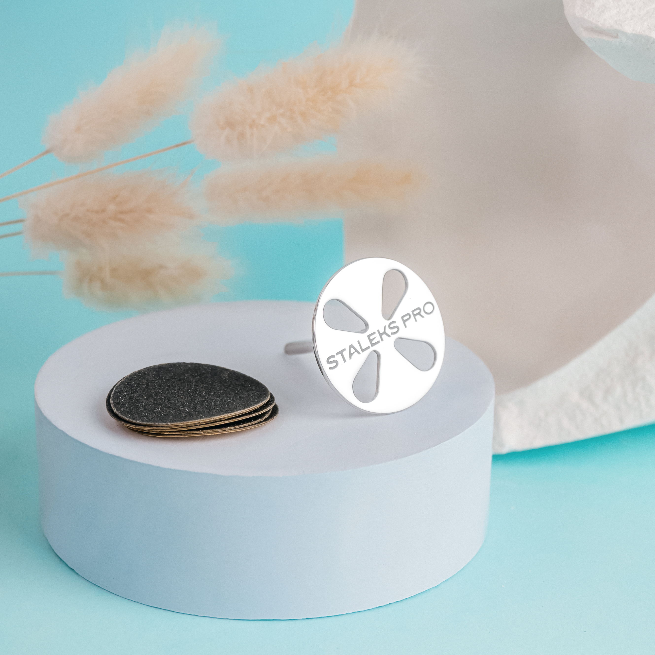 PODODISC STALEKS PRO L Uzatılmış Pedikür Disk (25 mm), 180 Grit Törpüler Set Ile (5 Adet)