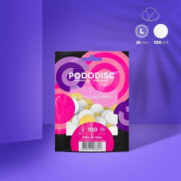 PODODISC STALEKS PRO L Pedikür Disk İçin Yumuşak Tabanlı Yedek Beyaz Törpüler(50 Adet)