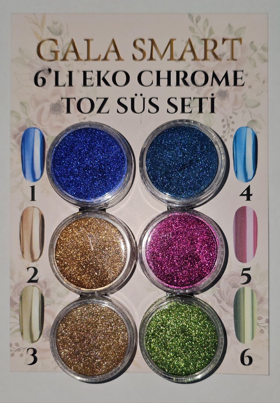 Krom toz 6'lı set
