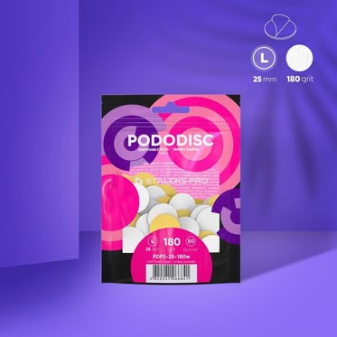 PODODISC STALEKS PRO L Pedikür Disk İçin Yumuşak Tabanlı Yedek Beyaz Törpüler(50 Adet)