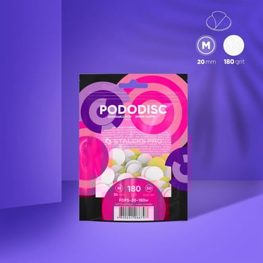 PODODISC STALEKS PRO M Pedikür Disk İçin Yumuşak Tabanlı Yedek Beyaz Törpüler (50 Adet)