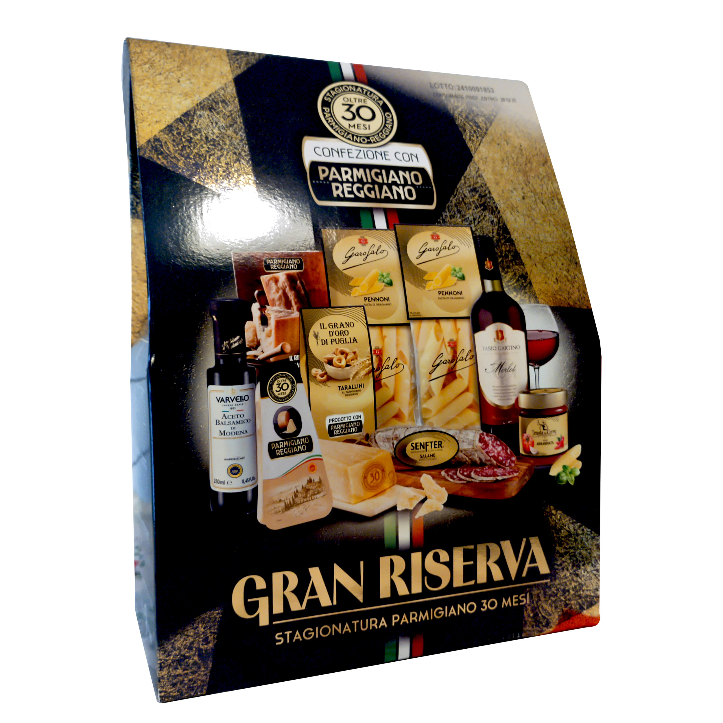 Strenna di Natale prestigiosa Gran Riserva Le Cadeau con Parmigiano Reggiano e altri Prodotti Alimentari Gourmet