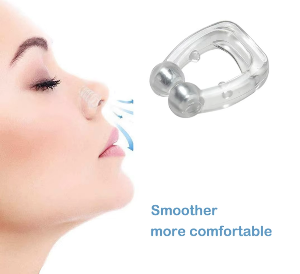 Clip Nasale Anti-Russamento con Magneti – Soluzione Naturale per Respirare Meglio e Dormire Senza Russare