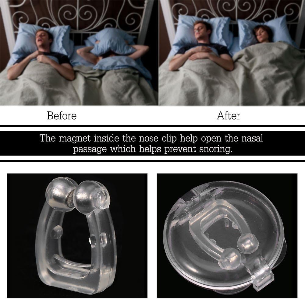 Clip Nasale Anti-Russamento con Magneti – Soluzione Naturale per Respirare Meglio e Dormire Senza Russare
