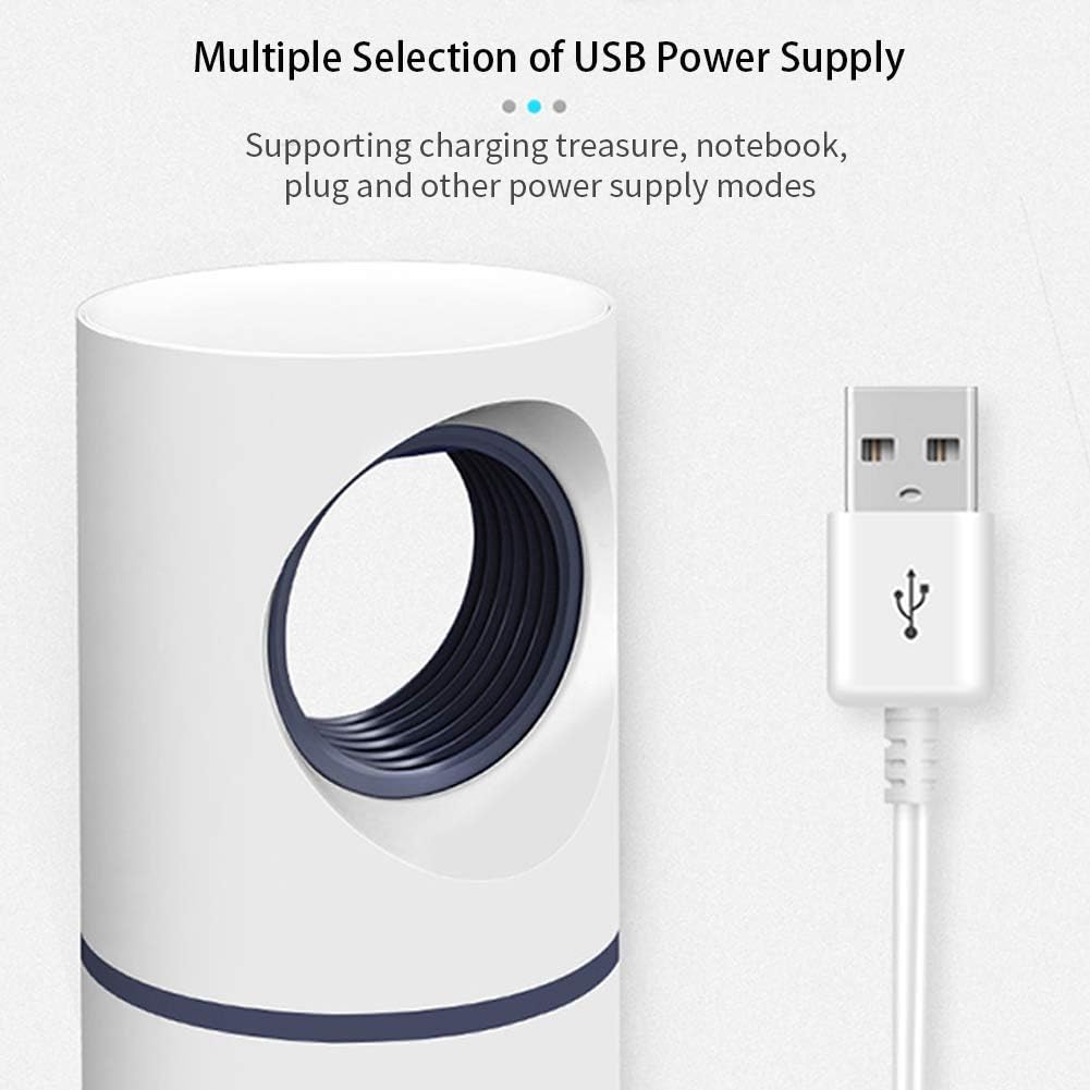 Repelux - Lampada Anti Zanzare e Insetti Volanti - Attira e Intrappola - USB - Lampada Antizanzare UV con Aspirazione Silenziosa – Trappola Elettronica USB per Interni