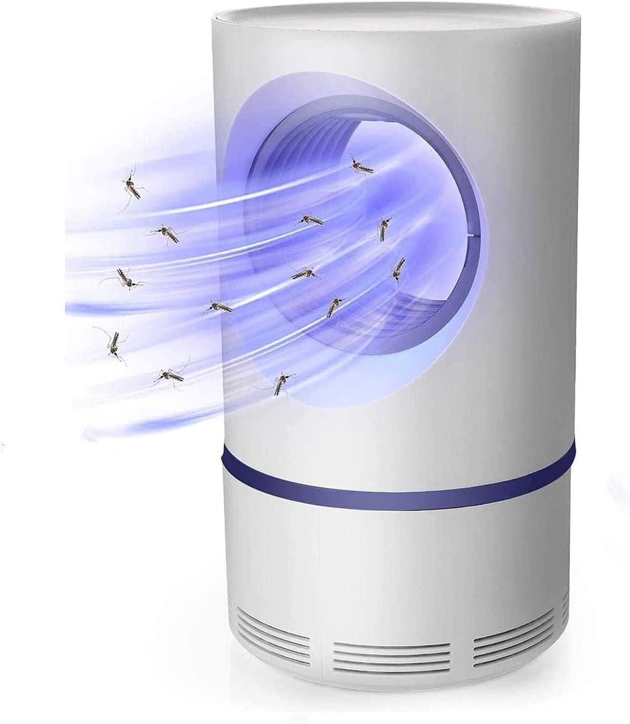 Repelux - Lampada Anti Zanzare e Insetti Volanti - Attira e Intrappola - USB - Lampada Antizanzare UV con Aspirazione Silenziosa – Trappola Elettronica USB per Interni