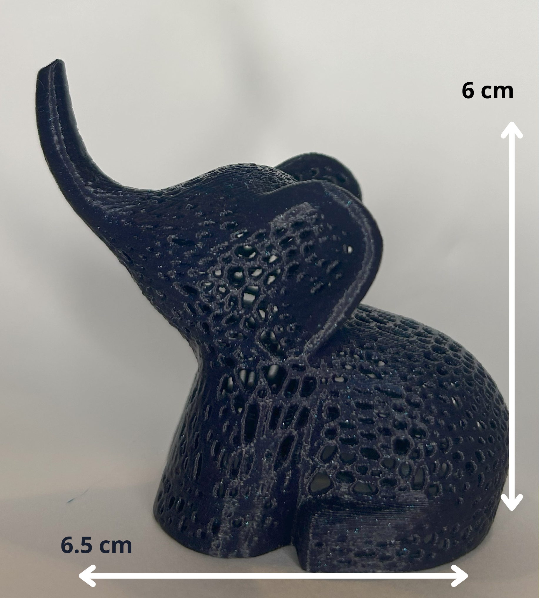 Olifantje Voronoi patroon groen en blauw 