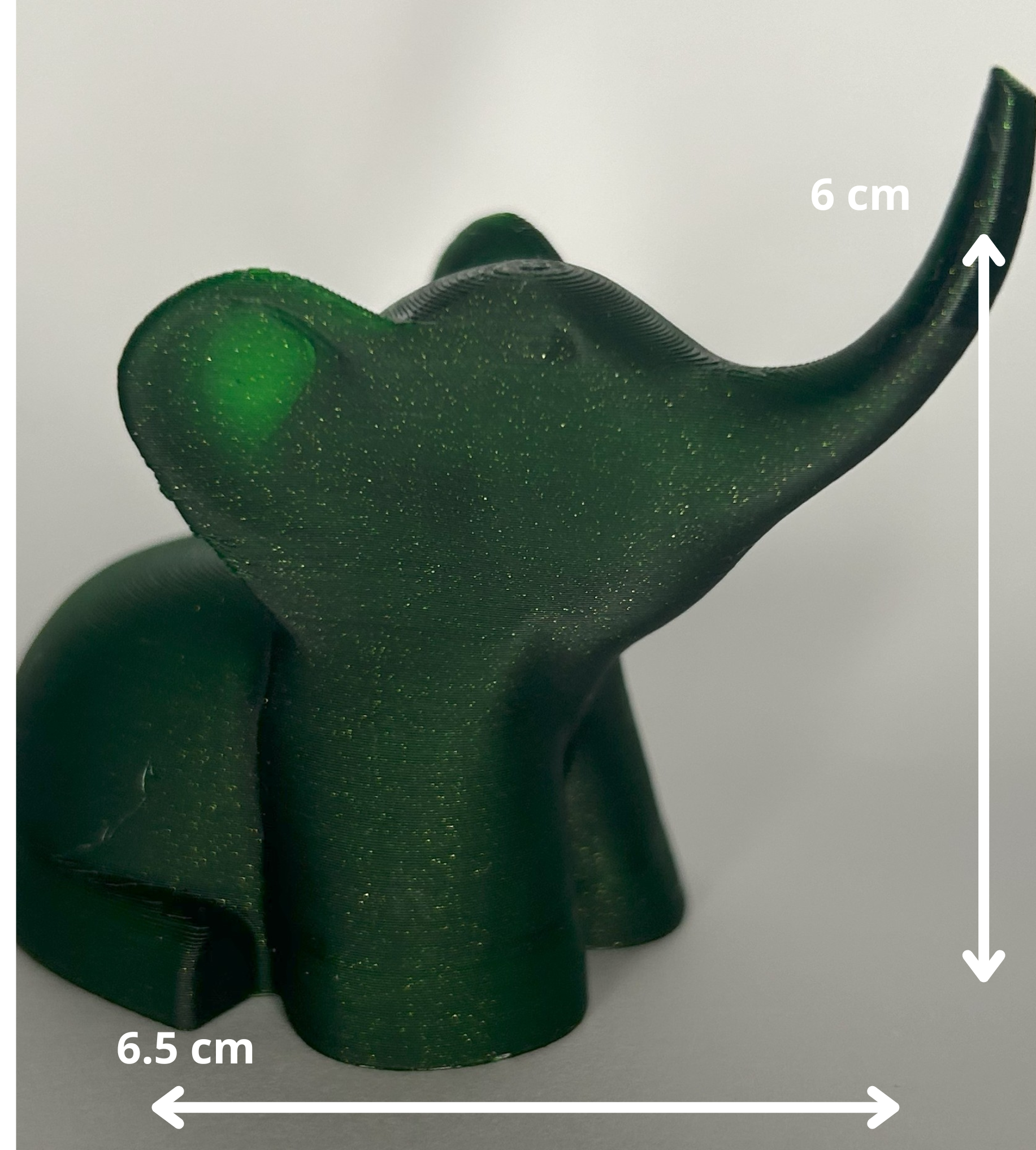 Olifantje kunststof Groen en Blauw