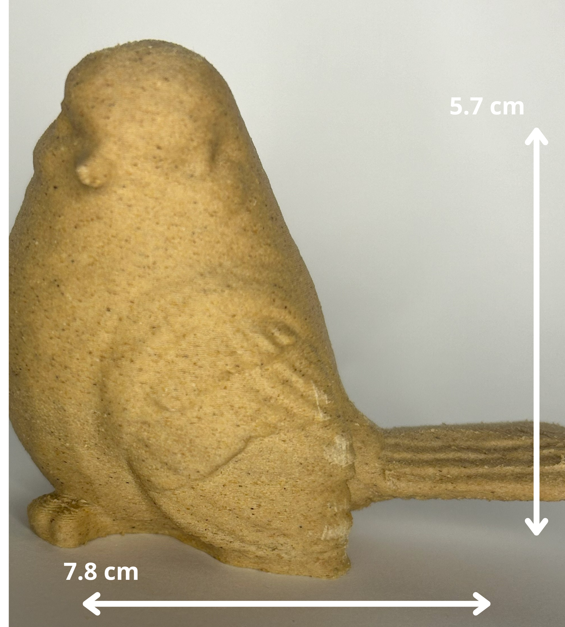 houten vogel set 2 stuks Licht en Donker hout