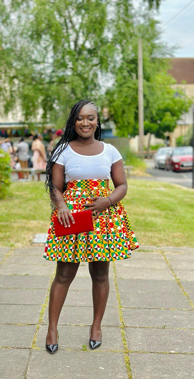 Gathered Kente Skirt